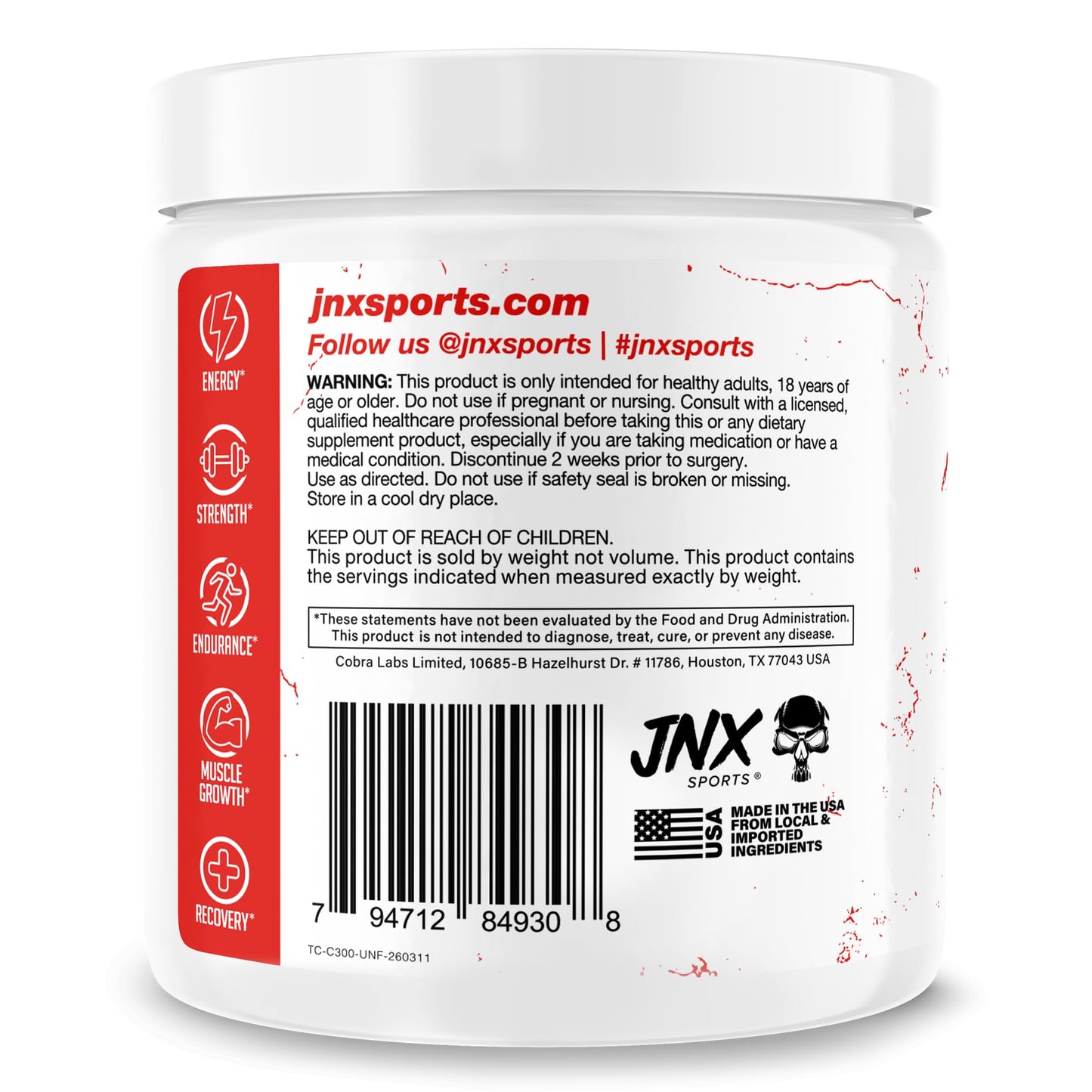 JNX SPORTS The Curse! Creatine Monohydrate Powder 10.6 Ounce