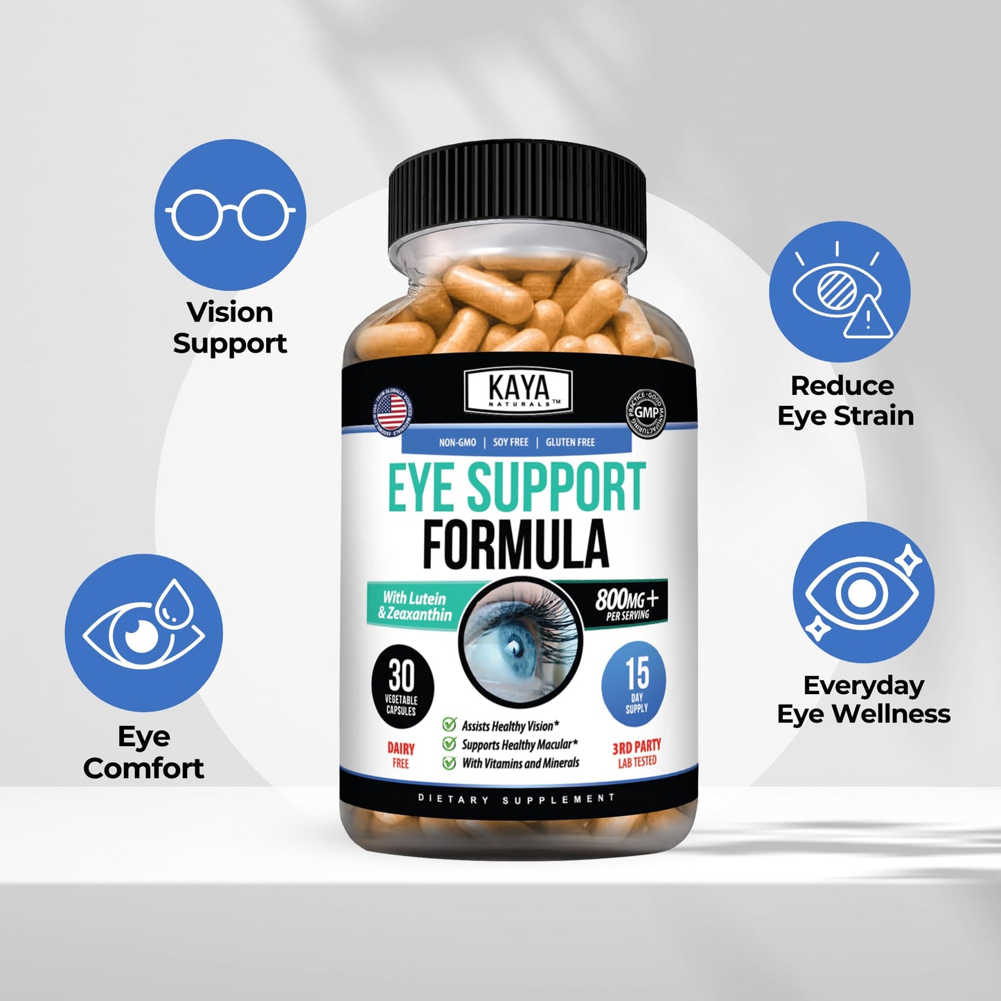Kaya Naturals Eye Health Supplement Capsules 30 Count