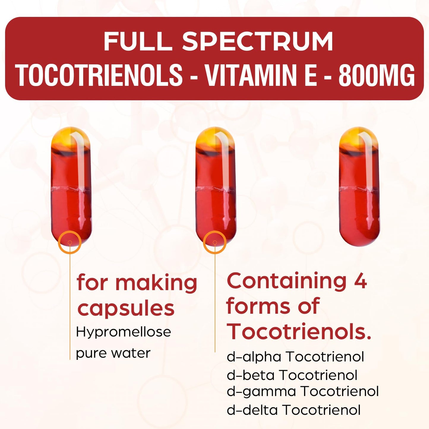 Kroppssund Tocotrienol Supplement 800mg Vitamin E Softgels, 240 Count