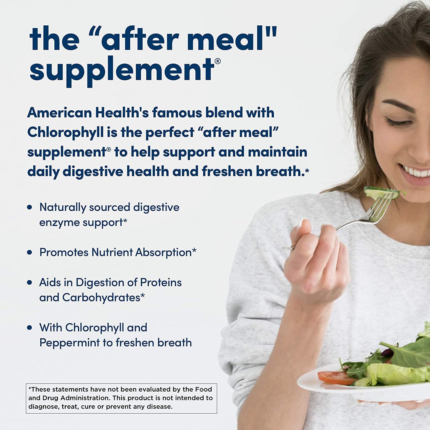 American Health Papaya Enzyme with Chlorophyll Tablets - 1200 Tablets