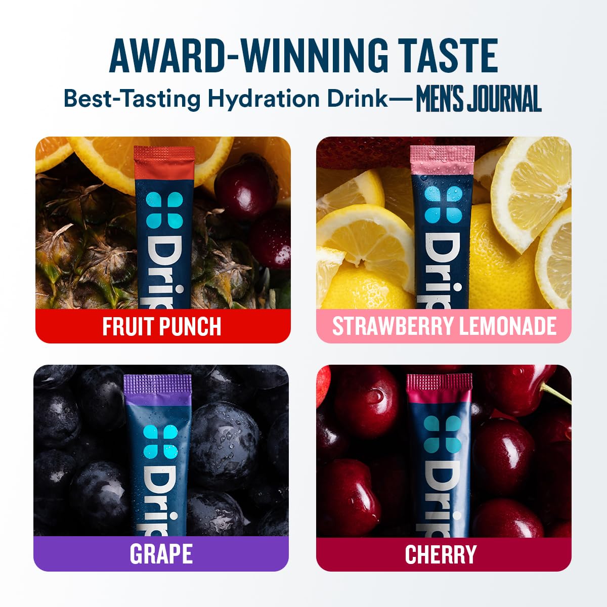 DripDrop Hydration Juicy Variety Pack Powder, 32 Count