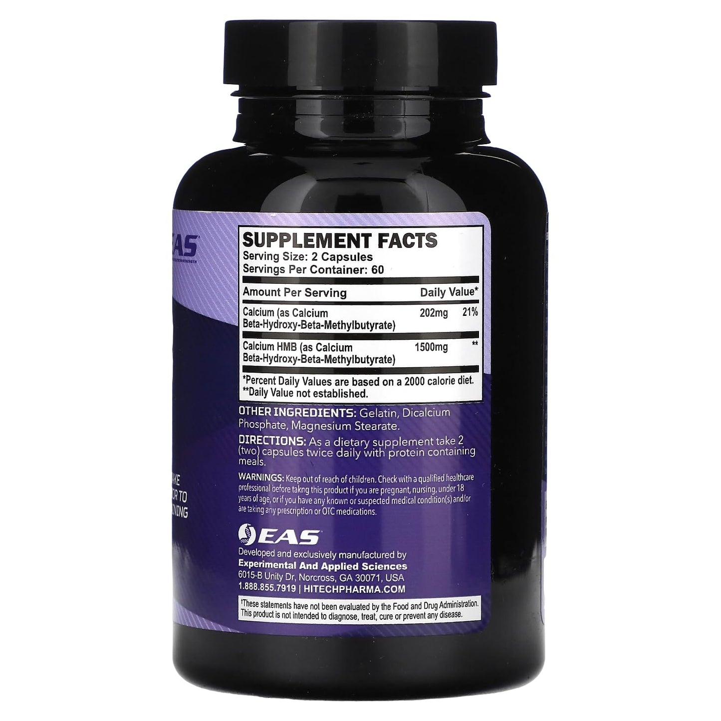 EAS HMB 1500mg Capsules, 120 Capsules