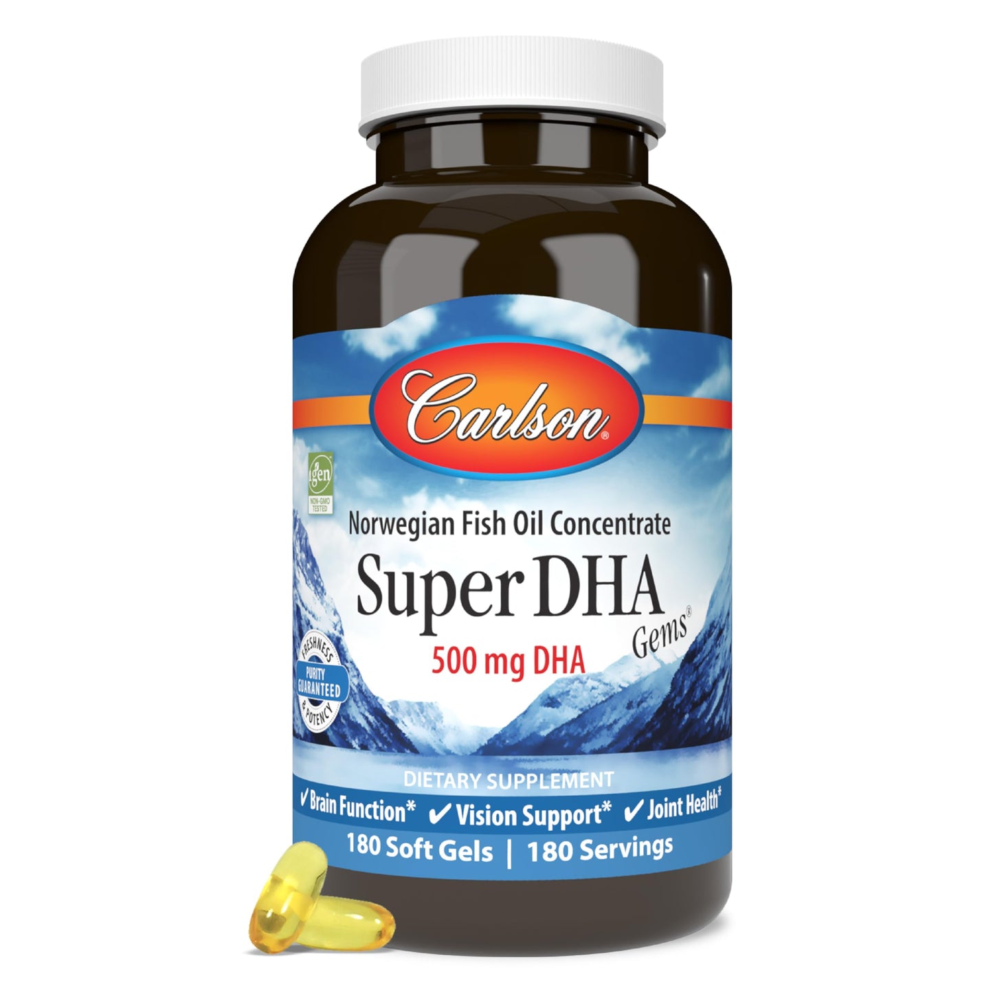 Carlson Super DHA 500 mg Softgels 180