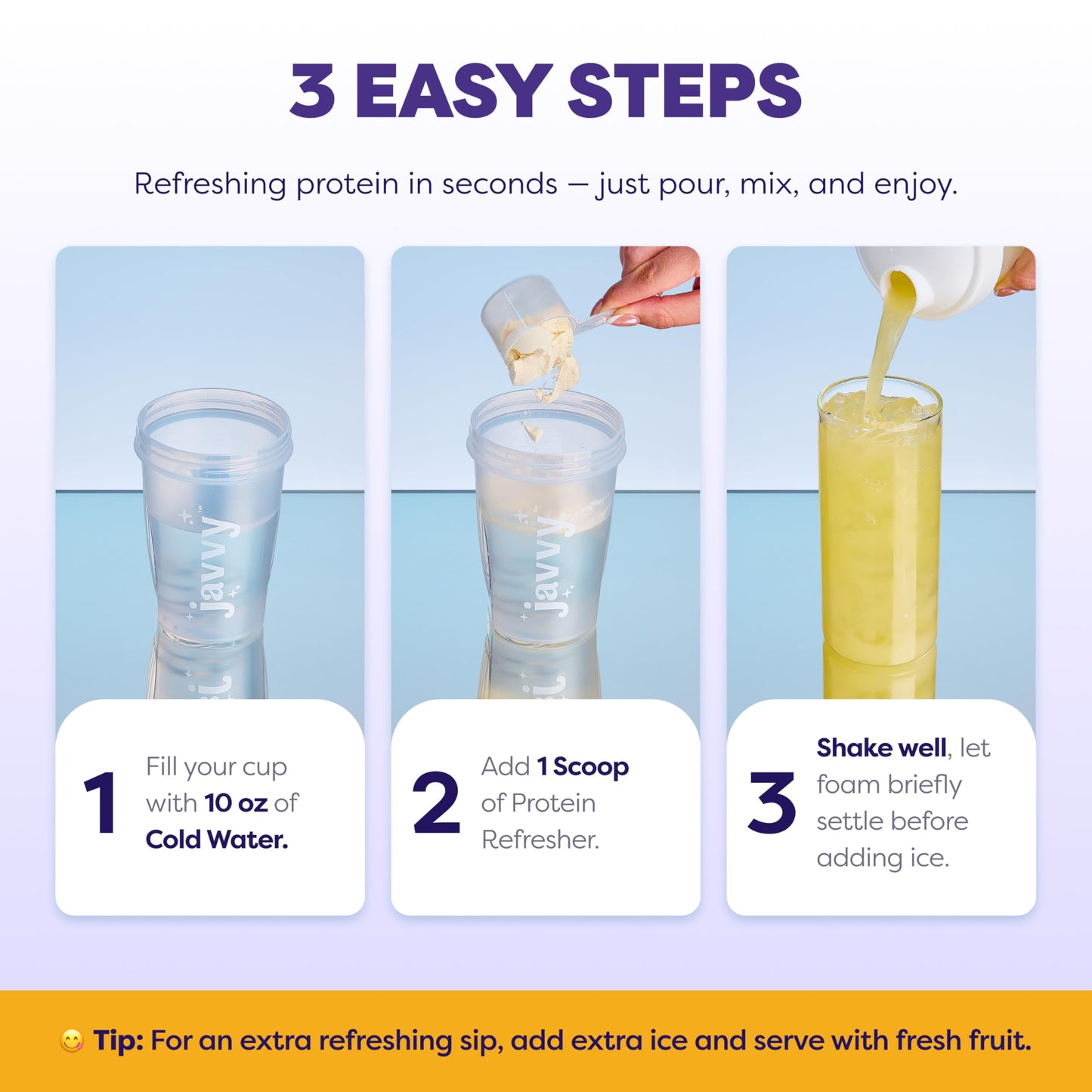 Javvy Clear Protein Powder with Clear Whey Protein Pineapple Mango Burst, 13