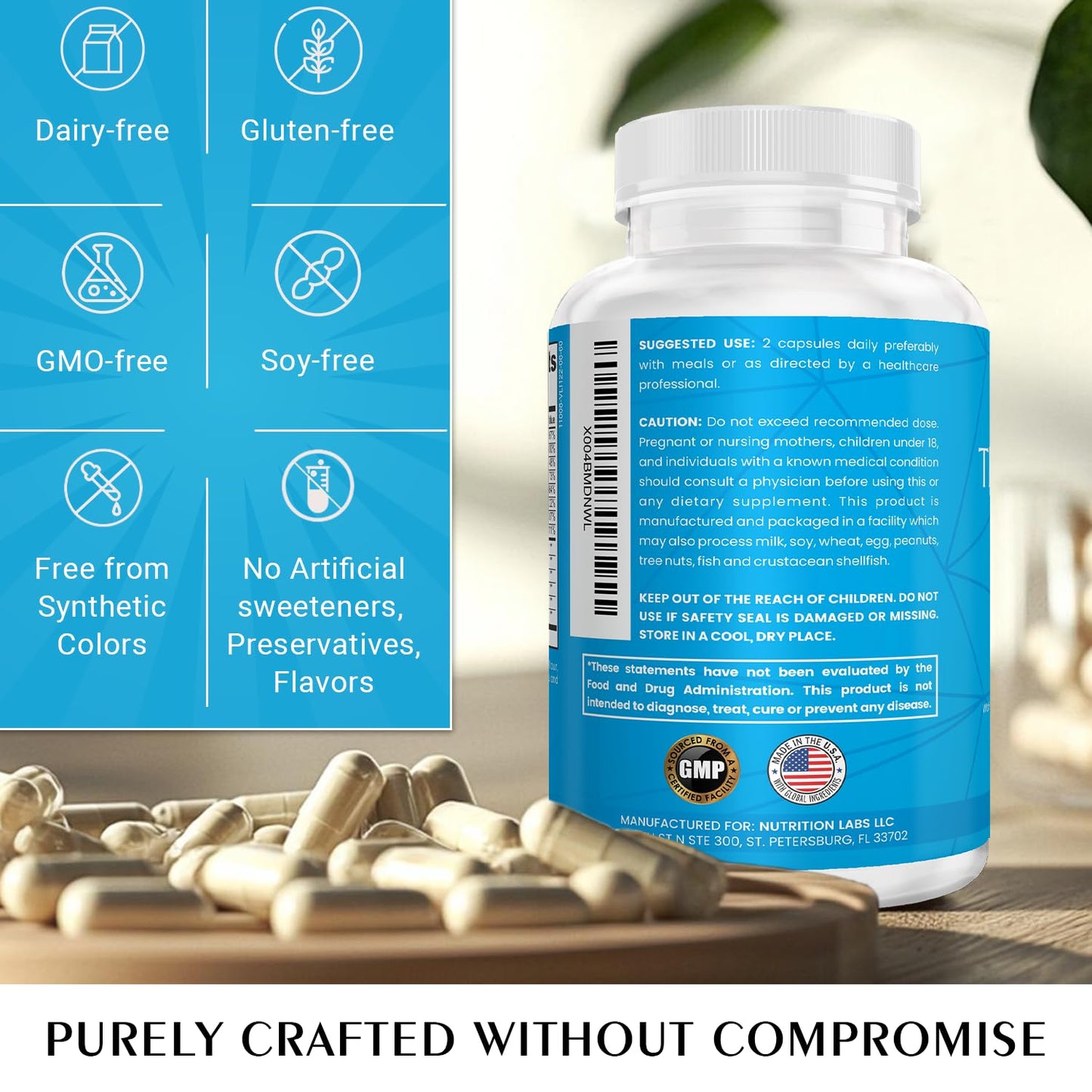 NUTRITION LABS BE BETTER Thyroid Support Advanced Herbal Supplement Capsule, 60 Count