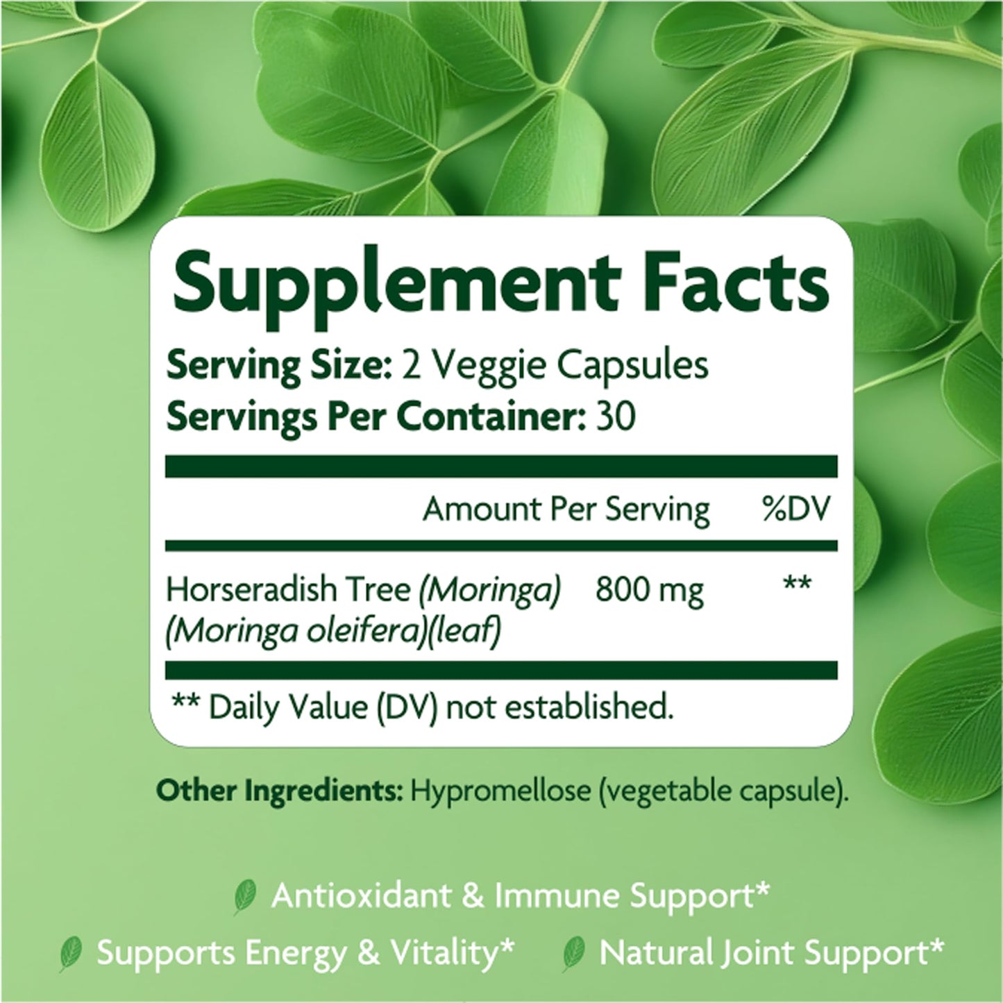 Transfer Point Moringa Oleifera Capsules 60 Veggie Capsules