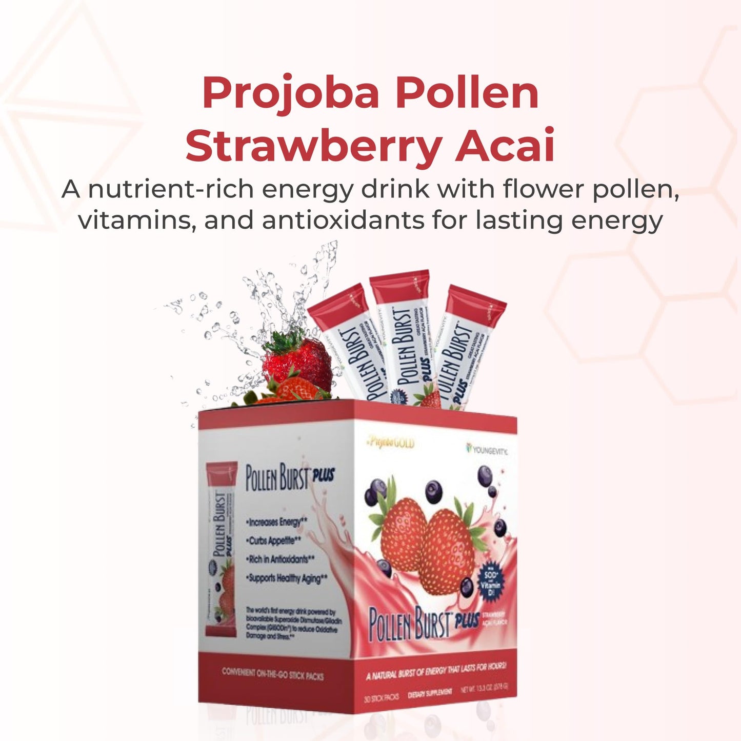 Youngevity Pollen Burst Energy Drink Powder 30 Count