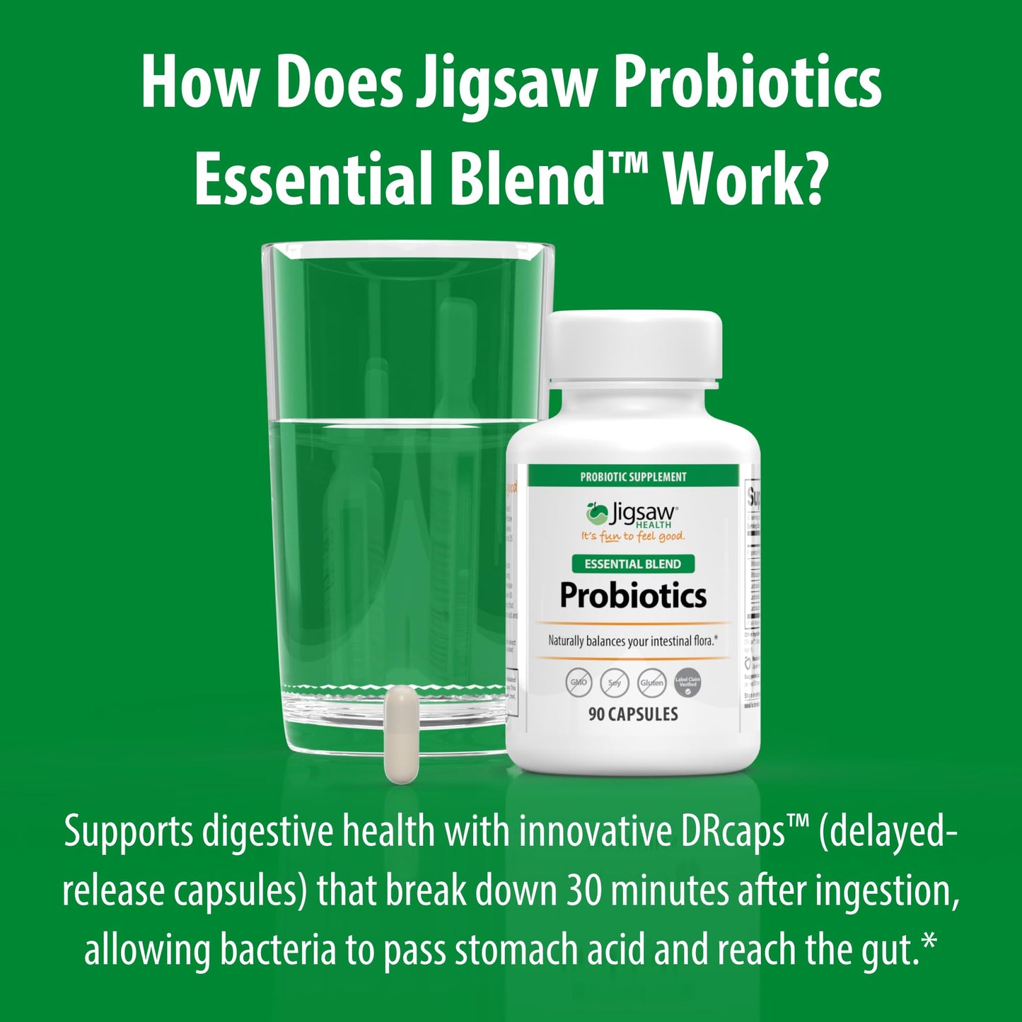 Jigsaw Health Probiotics Essential Blend Capsule 90 Count