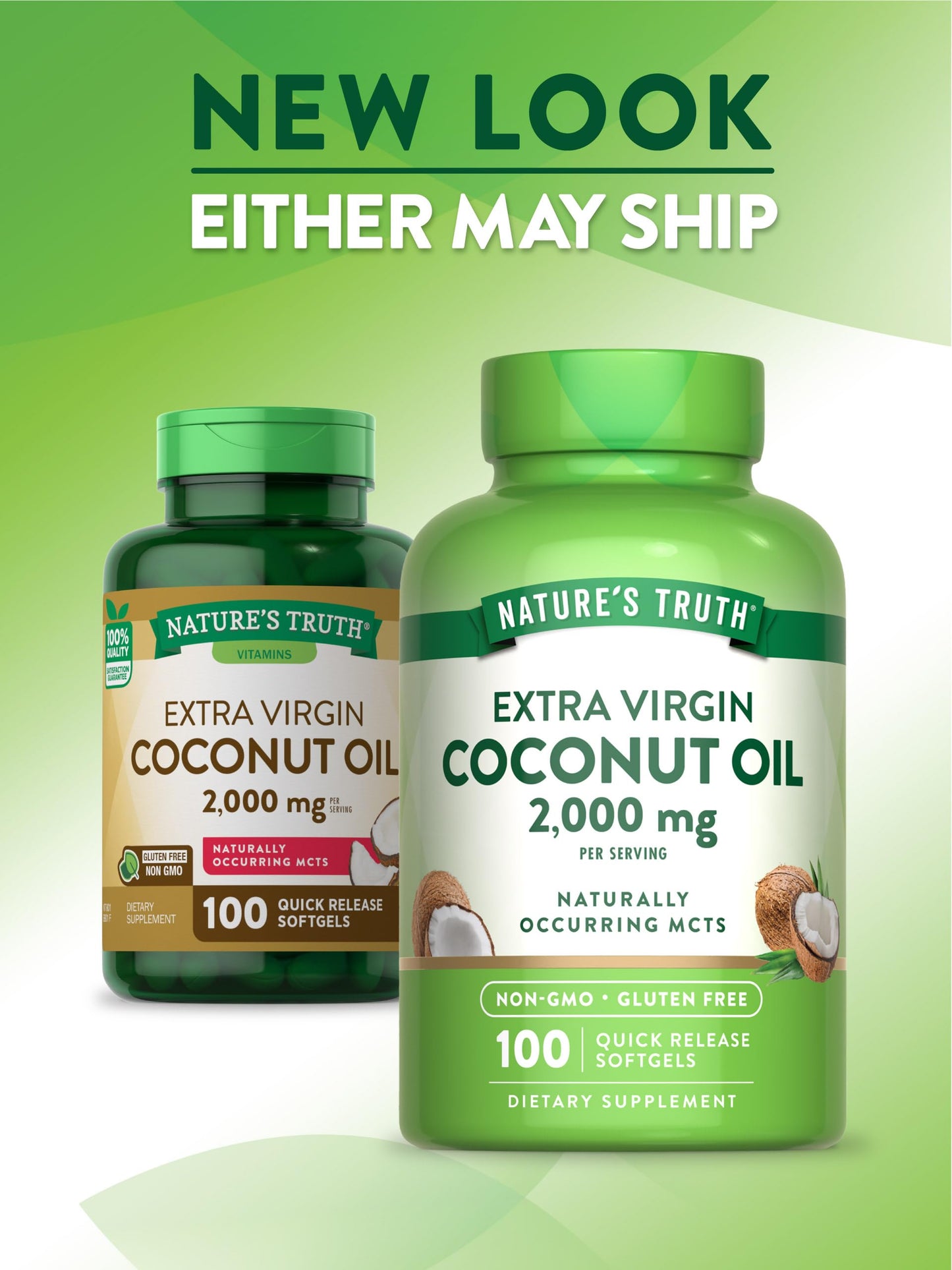 Nature's Truth Coconut Oil Supplement Softgels 100