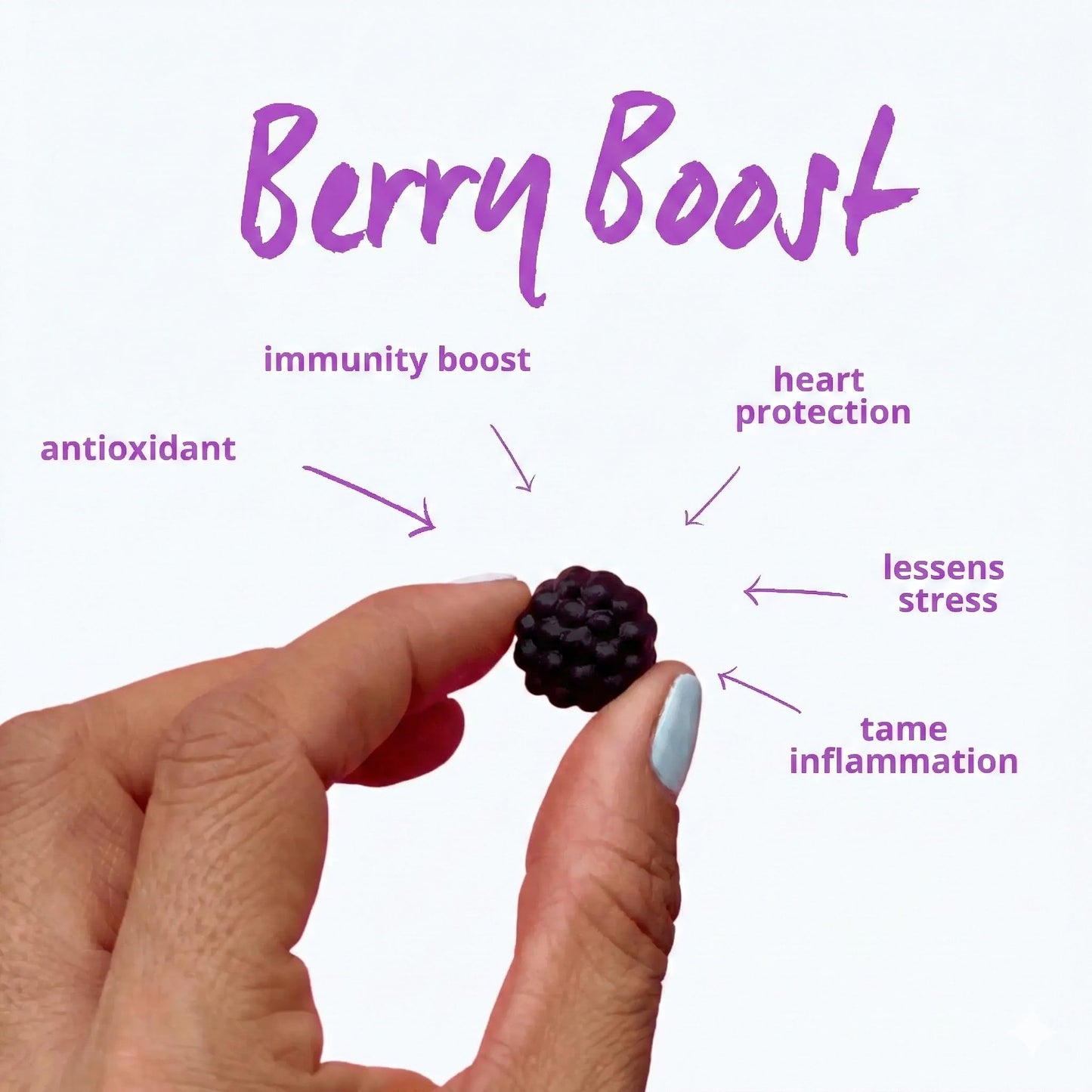 Baby Blues Berry Boost Elderberry Gummies for Women, Postnatal Immune Support with Vitamin C and Zinc, 60 Count
