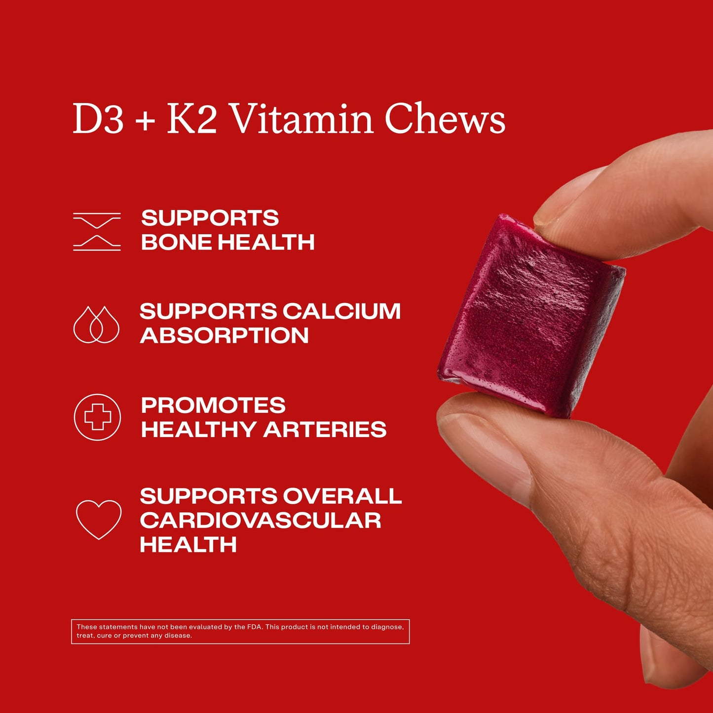 HumanN SuperBeets Heart Chews and D3 + K2 Chews Bundle 120 Chews