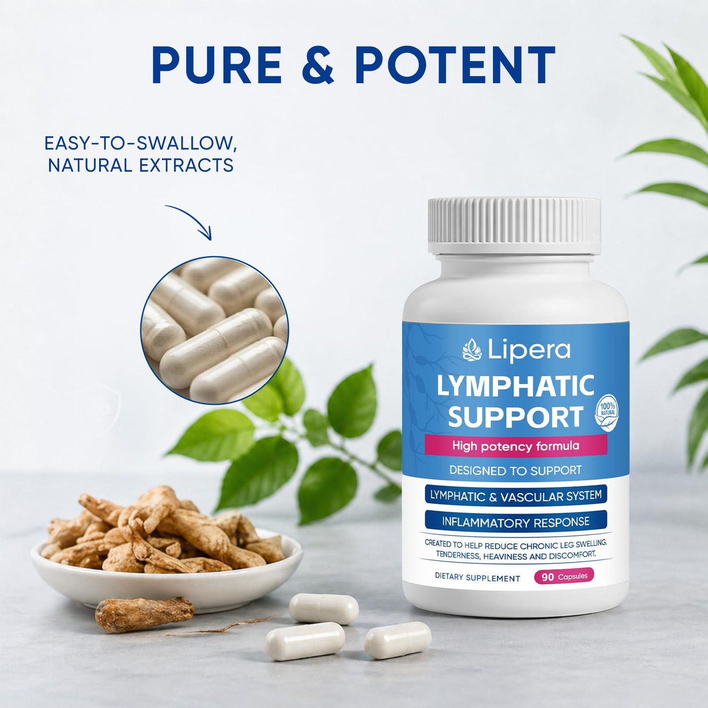LIPERA LYMPHATIC Lymphatic Drainage Capsules 90 Capsules