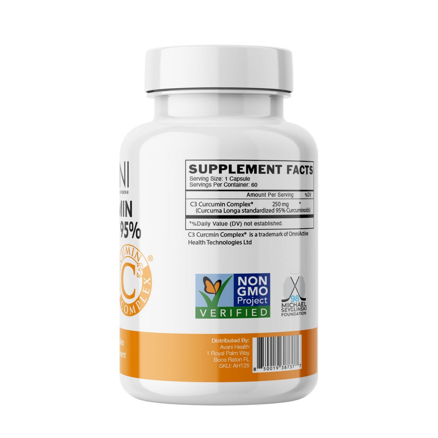 Avani Health C3 Complex Curcumin Turmeric Extract Capsule, 60 Capsules