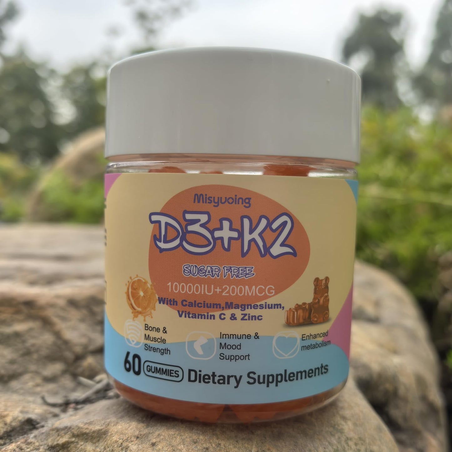Misyvoing Vitamin D3 K2 Gummies 60 Count