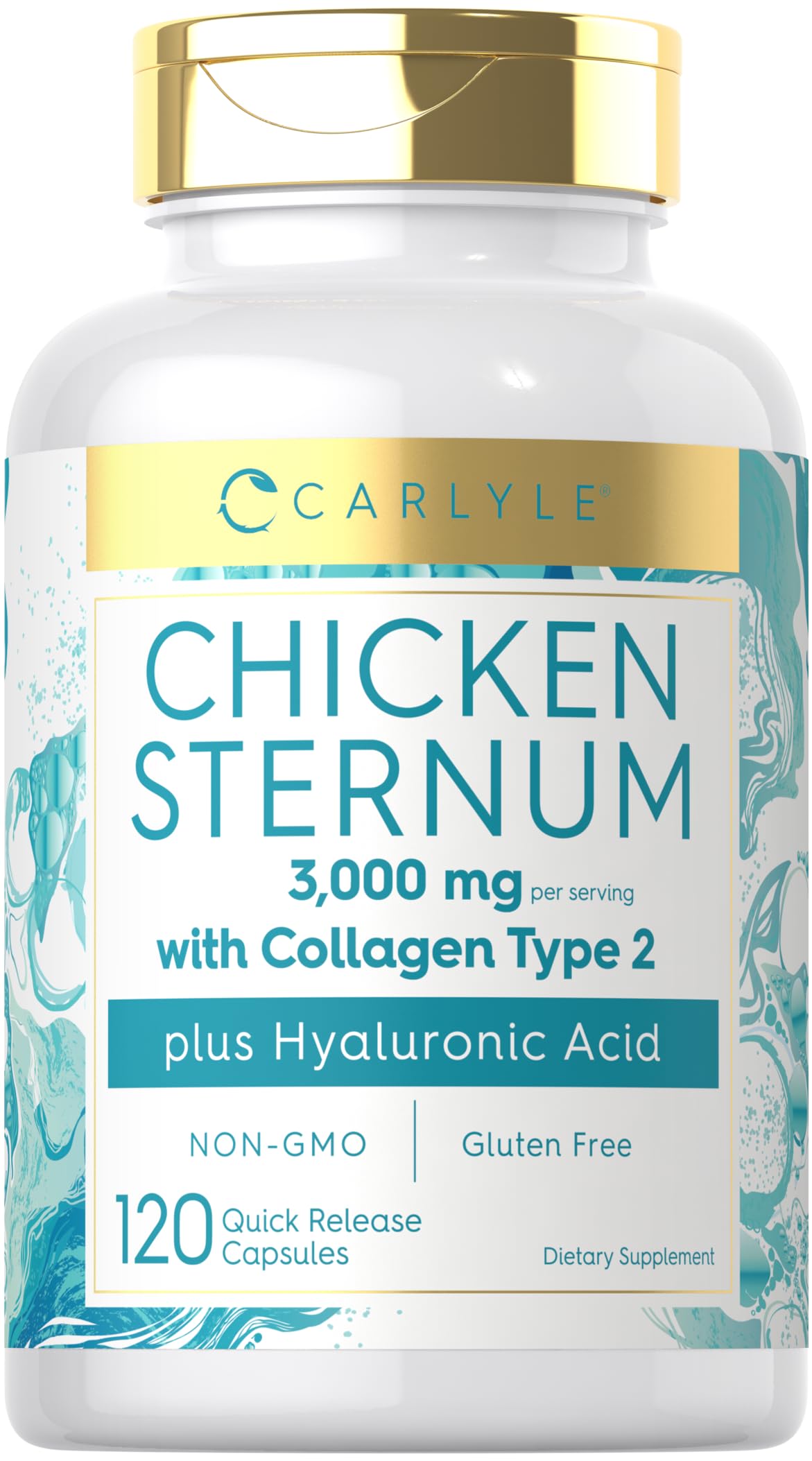 Carlyle Chicken Sternum Collagen Type 2 3000mg Capsules 120 Count