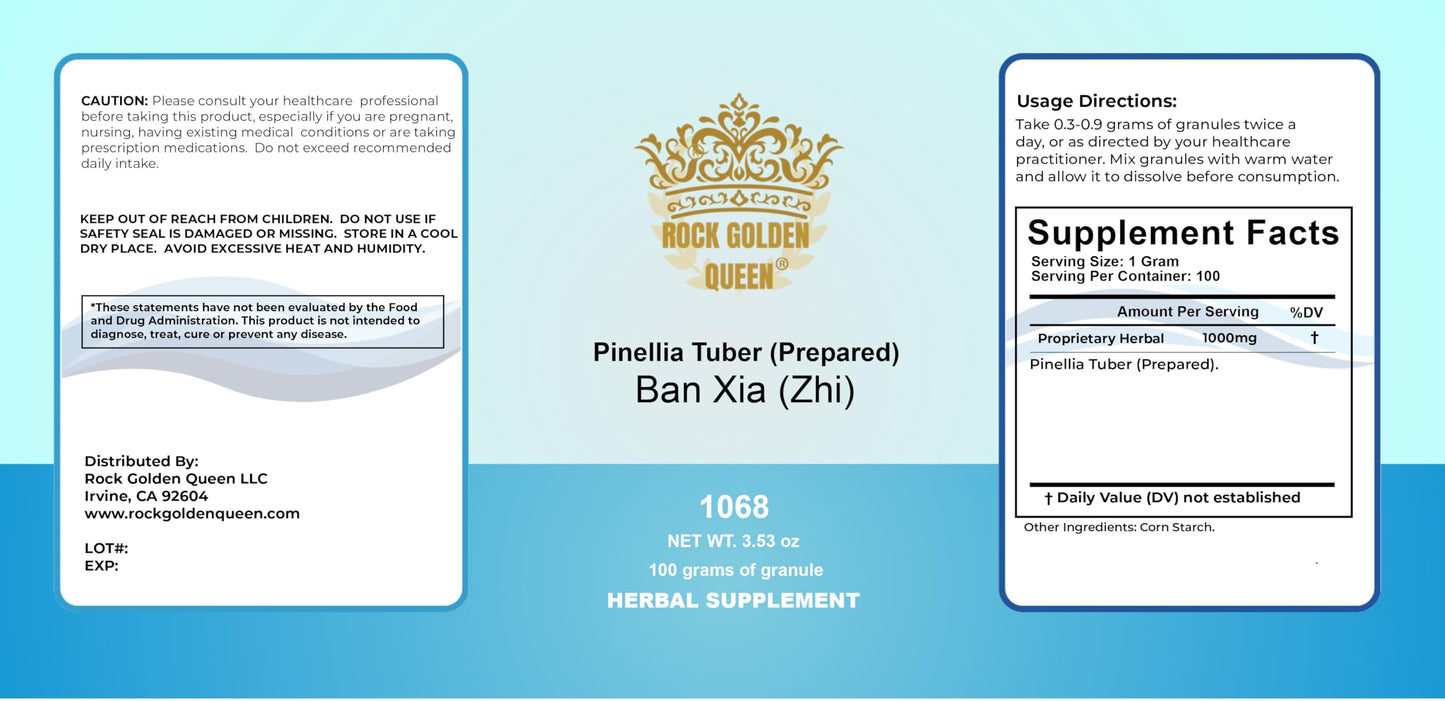 Rock Golden Queen Ban Xia (Zhi), Pinellia (Prepared) Granule Powder, 3.53 oz