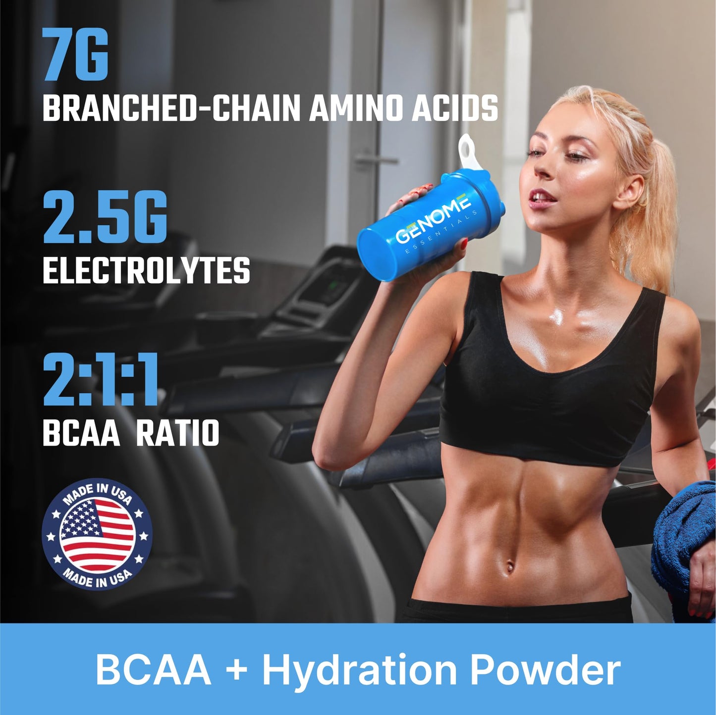 Genome Essentials BCAA Powder + Electrolytes, 24.04 Ounces