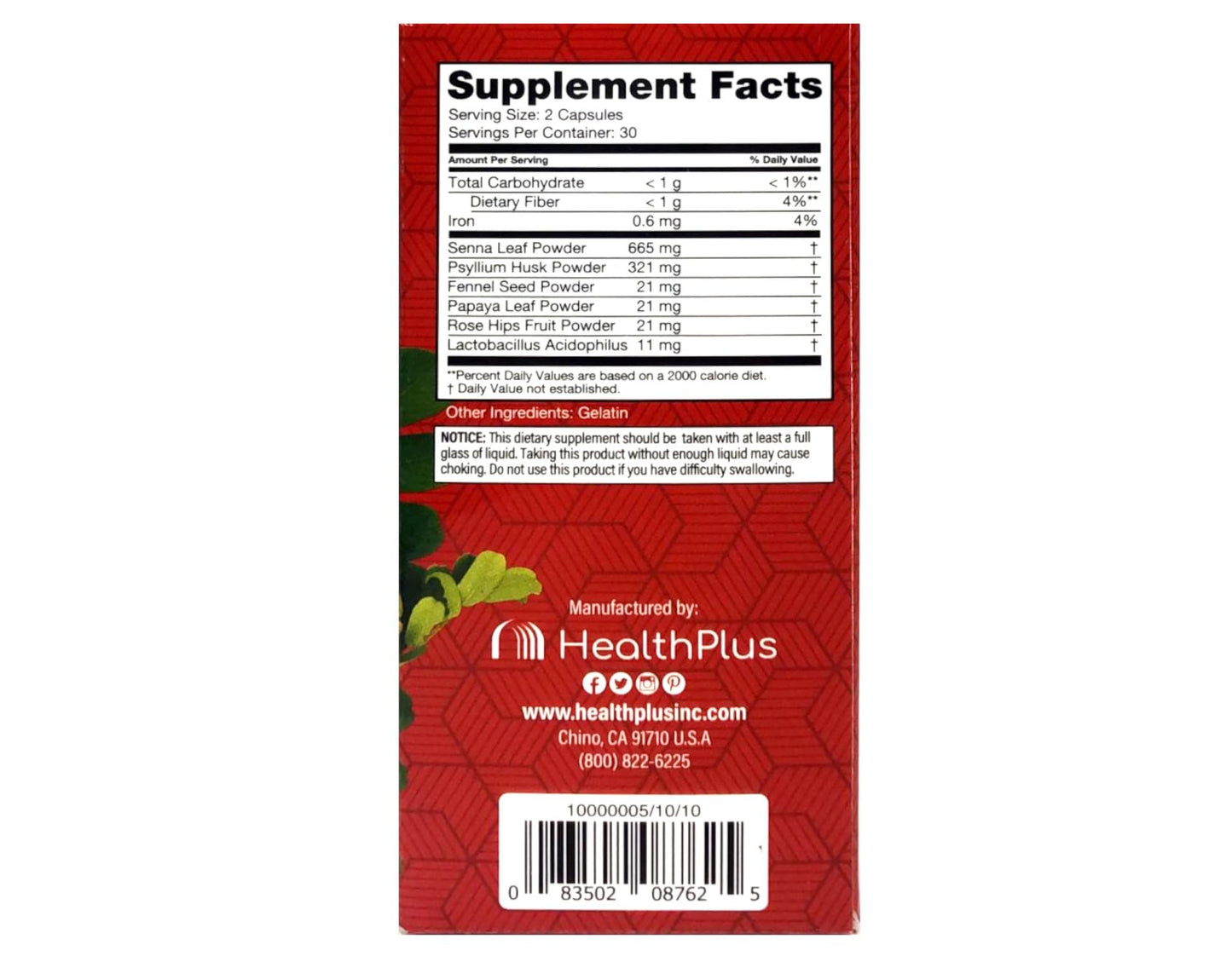 Health Plus Super Colon Cleanse Capsule 60 Count
