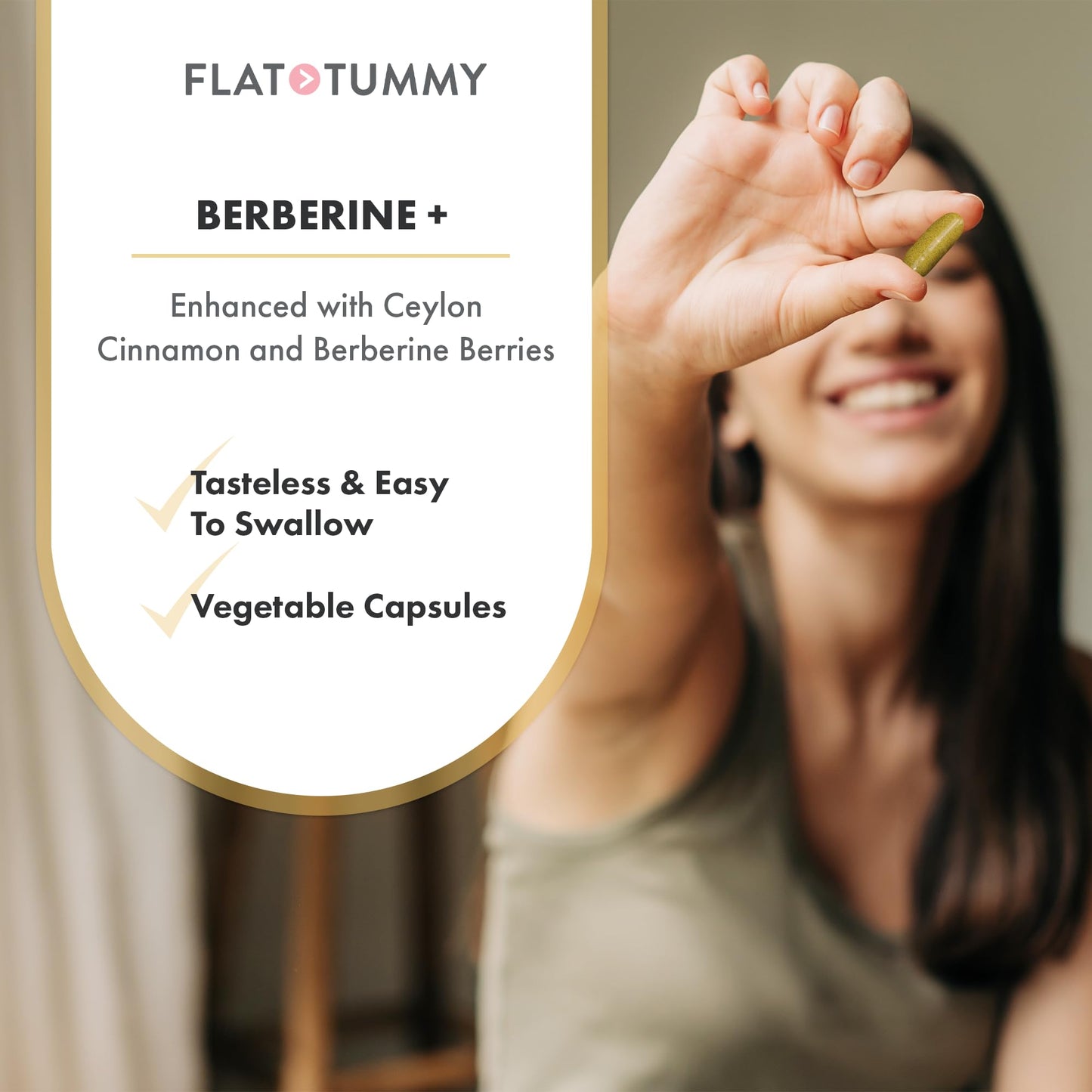Flat Tummy Berberine Plus Supplement Capsule, 60 Capsules