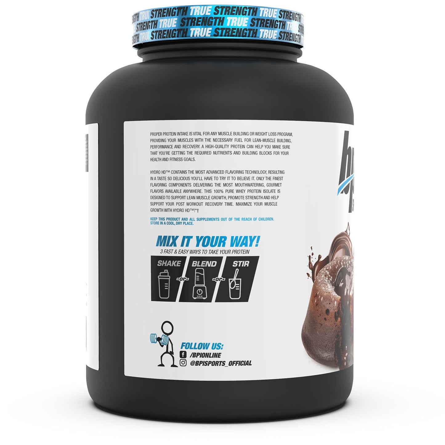 BPI Sports Hydro HD 100% Hydrolyzed Whey Protein Powder, 68 Servings, Chocolate Lava Cake