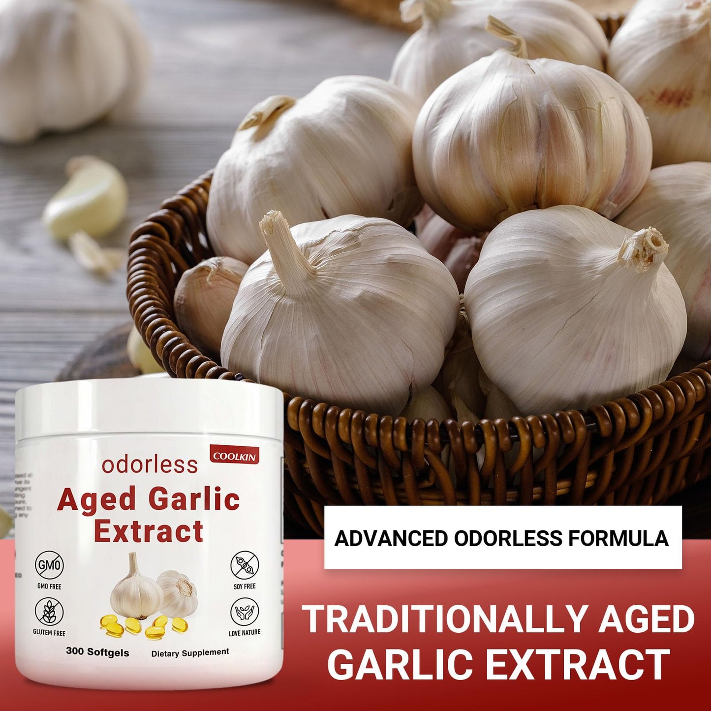 COOLKIN Aged Garlic Extract Softgels 300