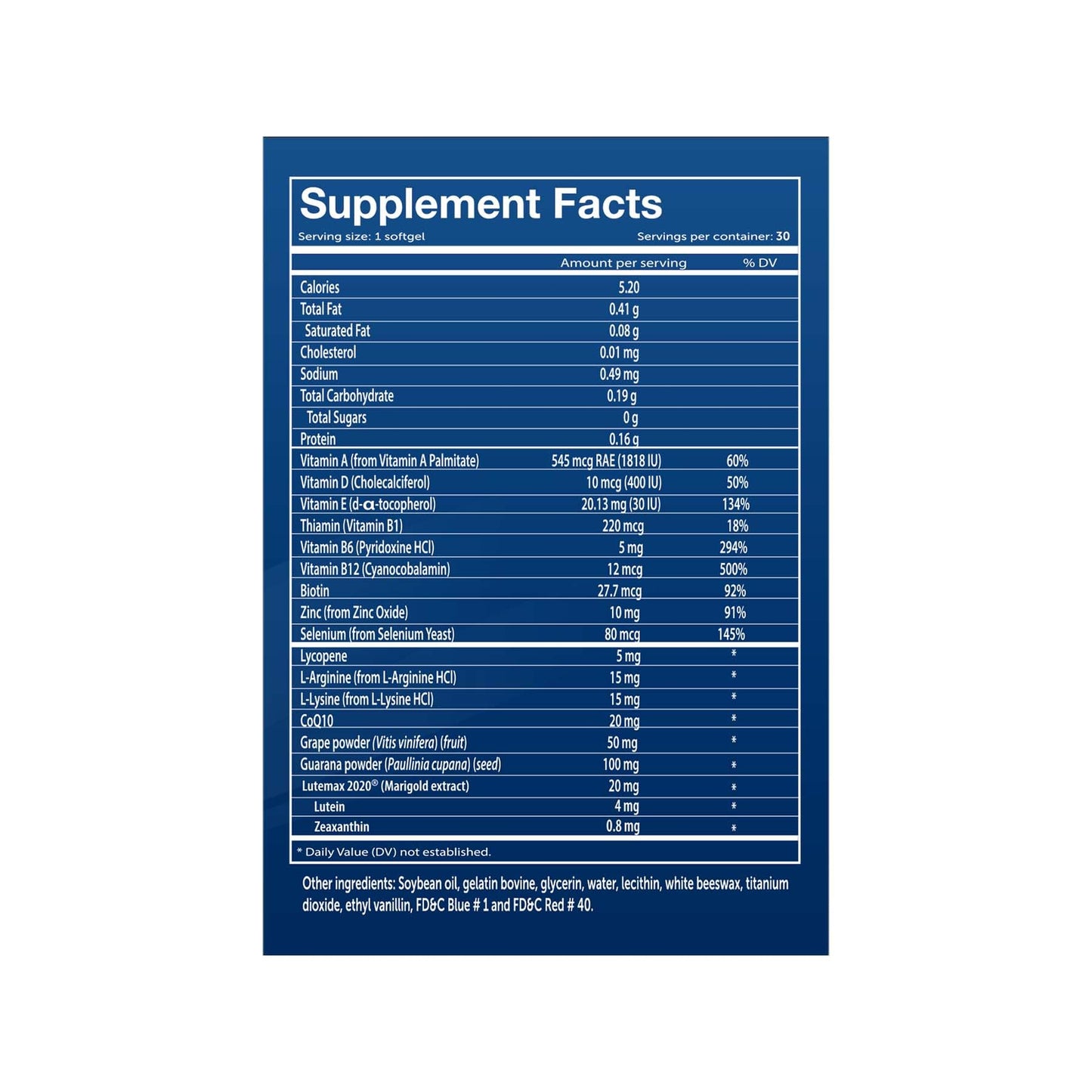 Vivioptal Vitamins Vivioptal for Men and Women Multivitamin and Multimineral Softgels 60 Count