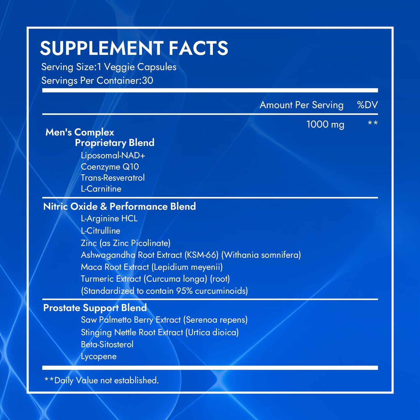 Aureph Vantique Men's NAD+ Supplement 60 Capsules