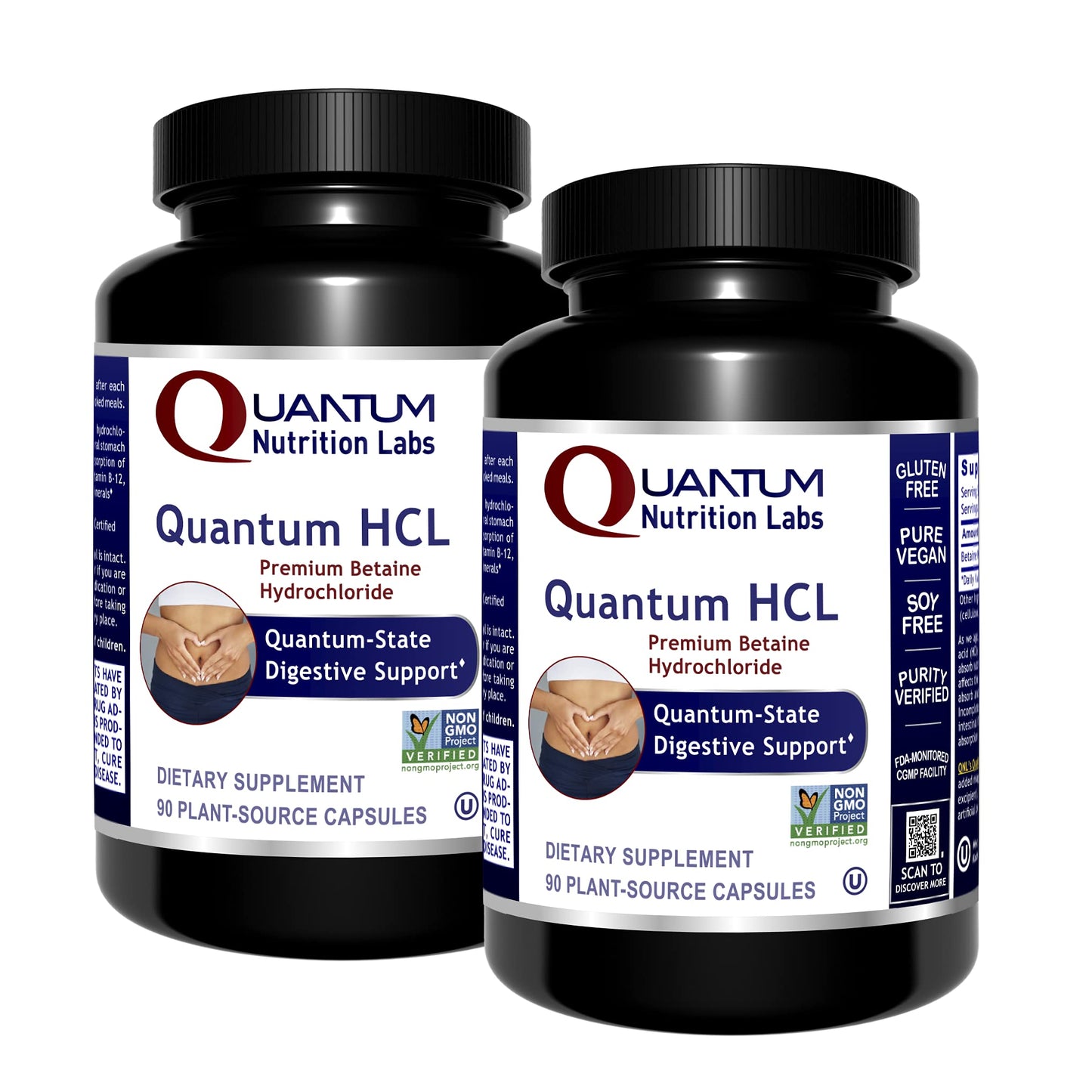 Quantum Nutrition QNL Quantum HCL Betaine HCl Digestive Aid, 180 Capsules