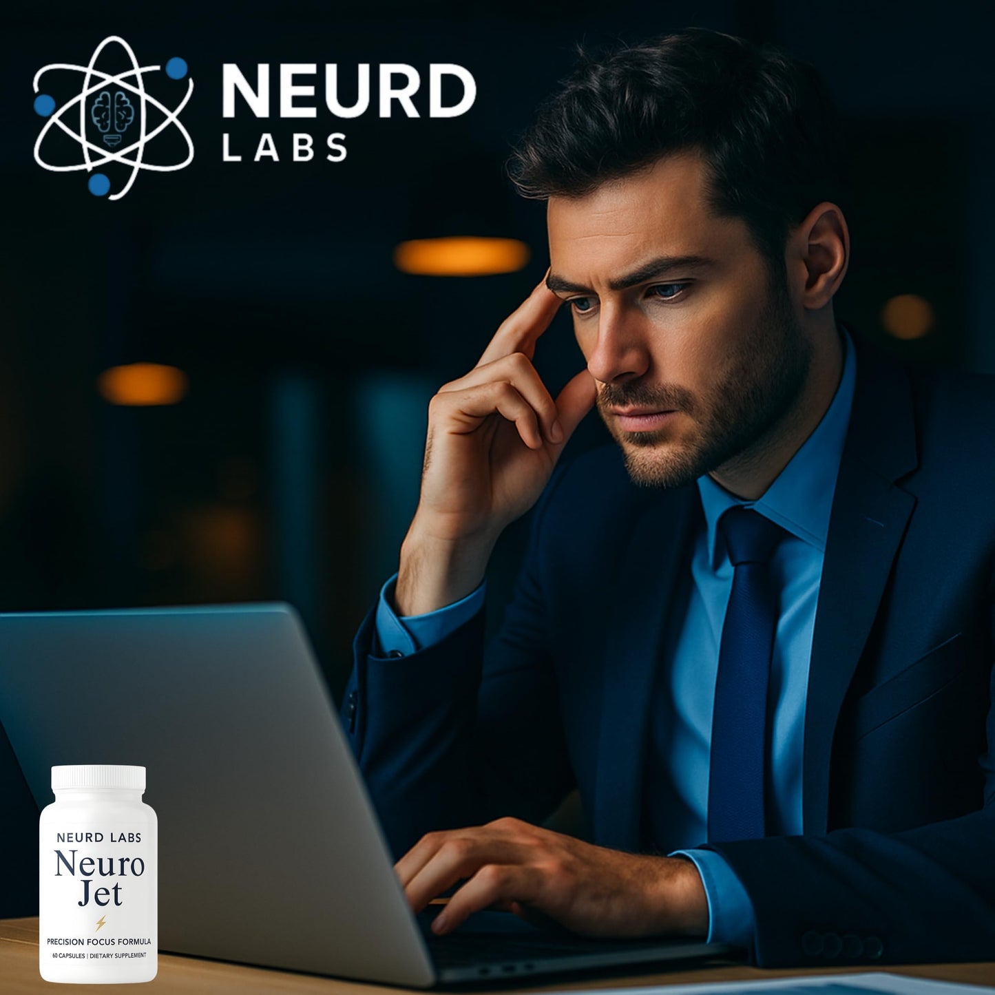 Neurd Labs Neuro Jet Nootropic Capsules, 60 Veggie Capsules
