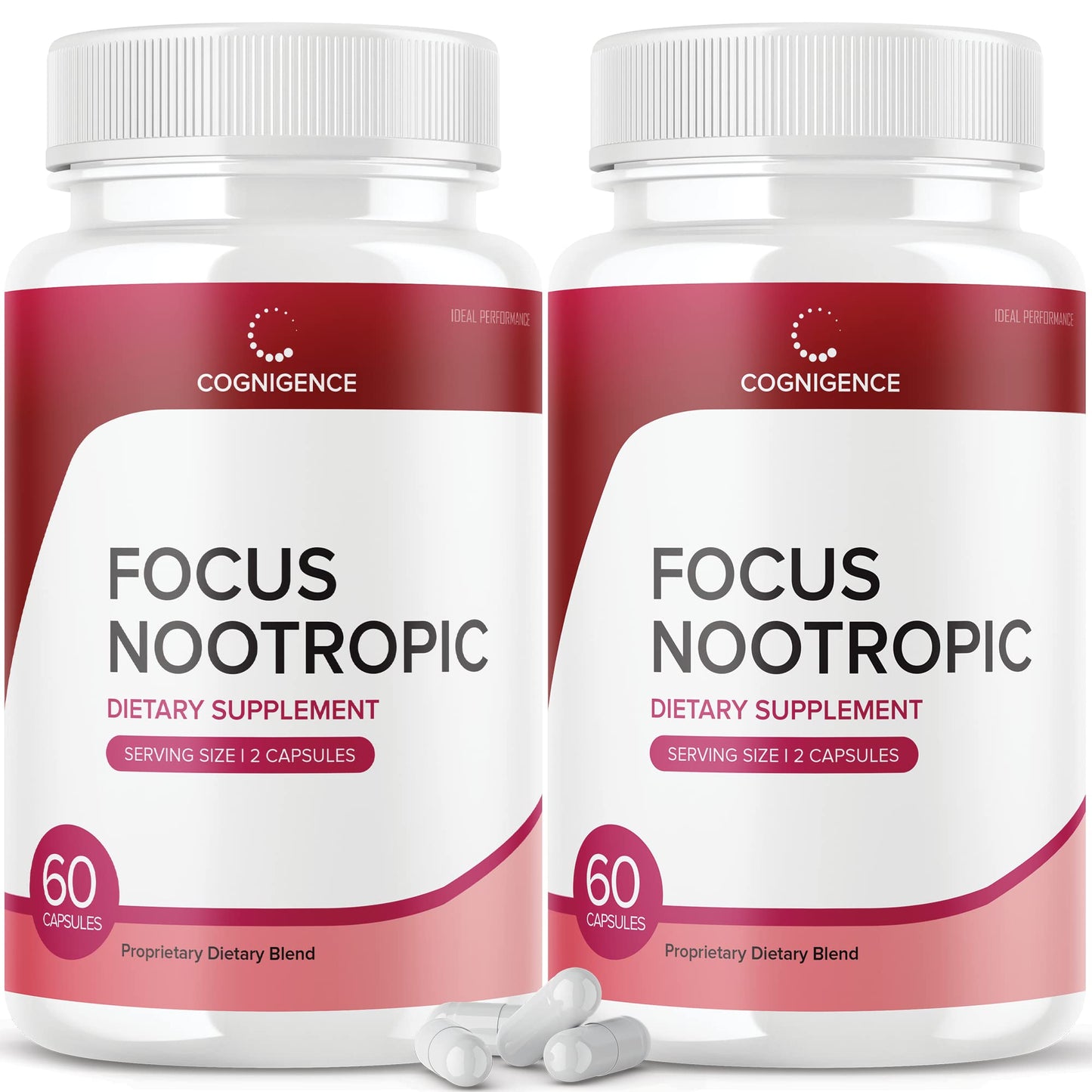 IDEAL PERFORMANCE Cognigence Focus Nootropic Memory Booster Supplement Pills Capsule 120 Capsules