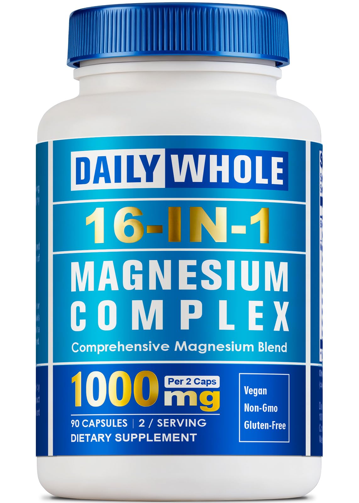 DailyWhole 16-in-1 Magnesium Complex Capsule 1000mg, 90 Capsules