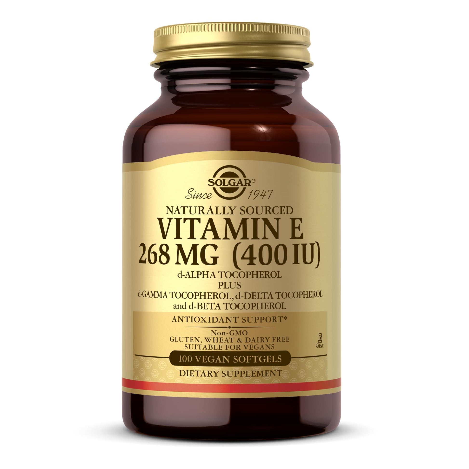 Solgar Vitamin E 400 IU Softgels, 100 Softgels