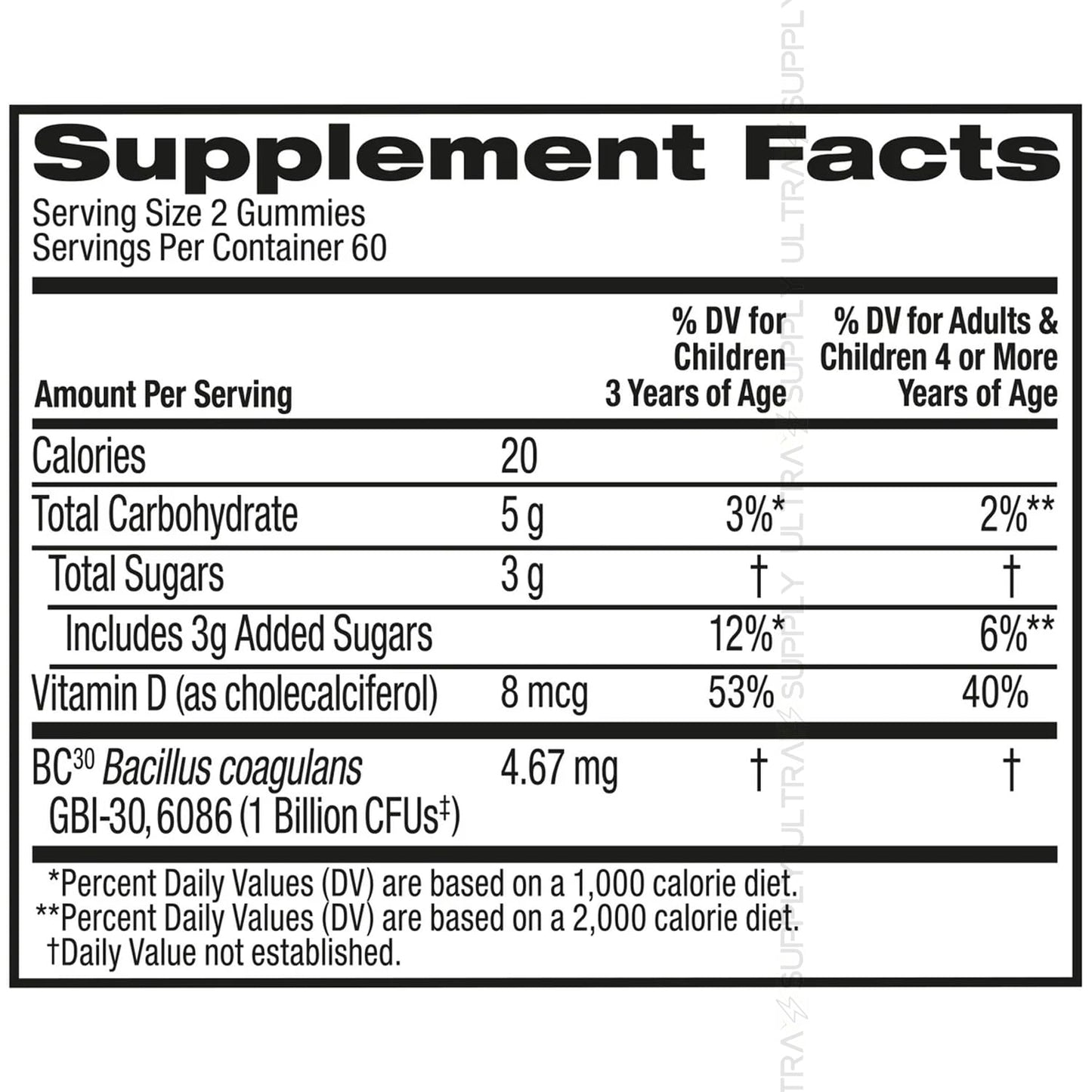 Generic Digest Advantage Probiotic Gummies 120 Gummies – Daily Gut Health & Immune Support with Vitamin D, Gluten Free, Dairy Free