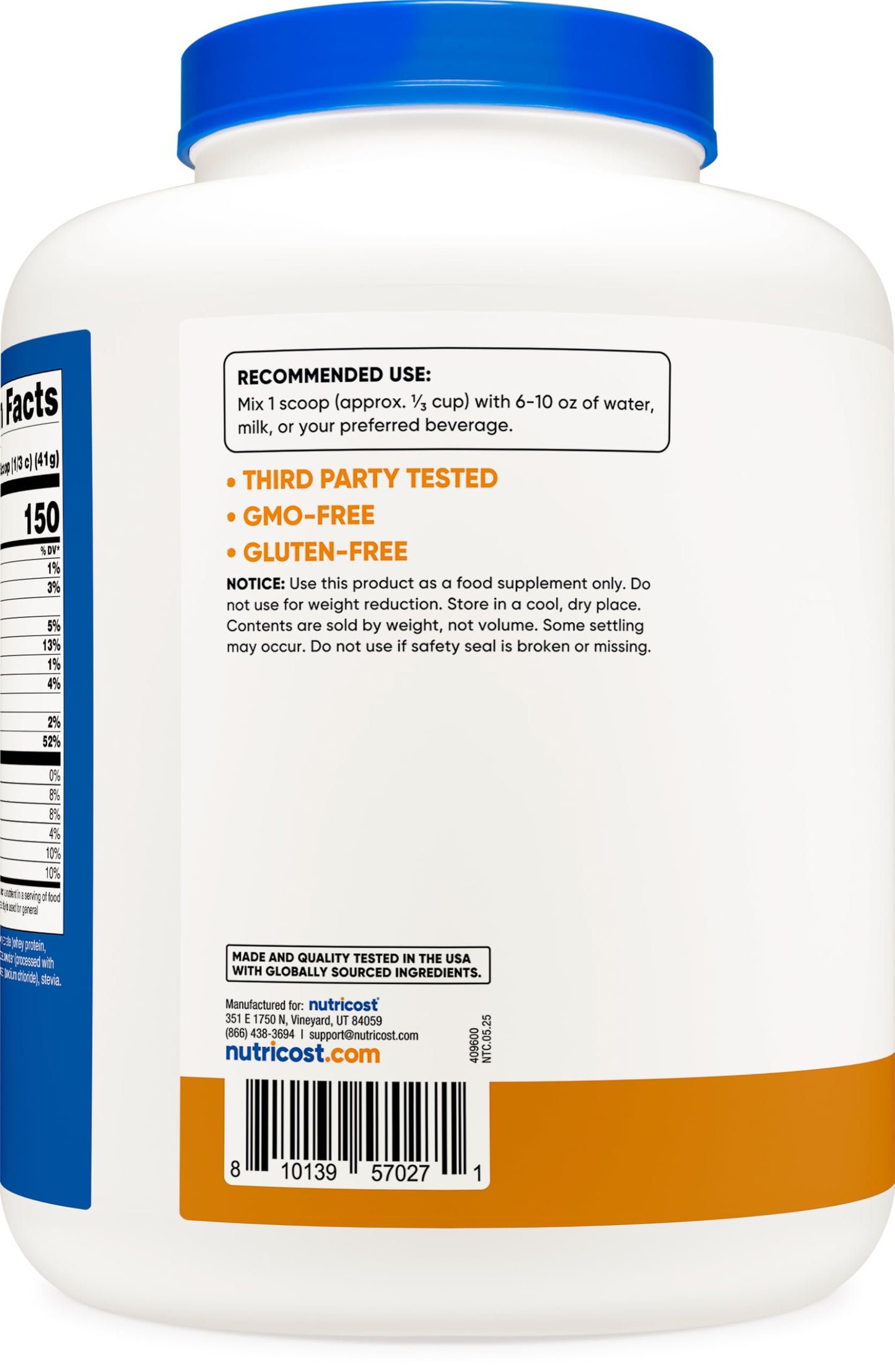 Nutricost Grass-Fed Whey Protein Isolate Powder, Chocolate Peanut Butter, 80 Servings