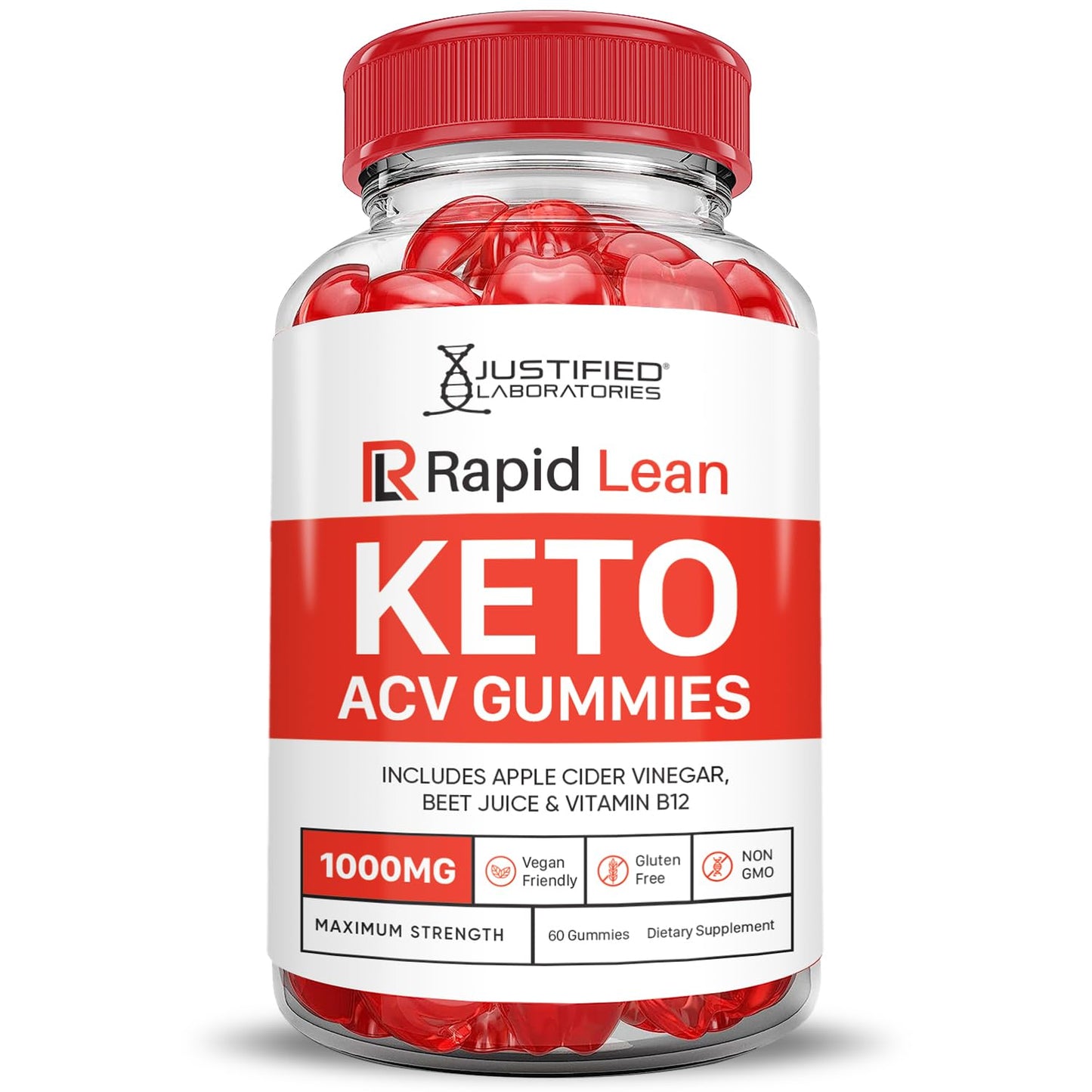 Justified Laboratories Rapid Lean Keto ACV Gummies (120 Gummies)