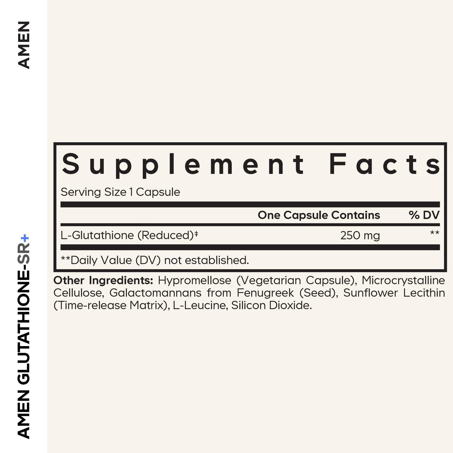Amen Glutathione-SR+ Advanced Sustained-Release Supplement 60 Capsules