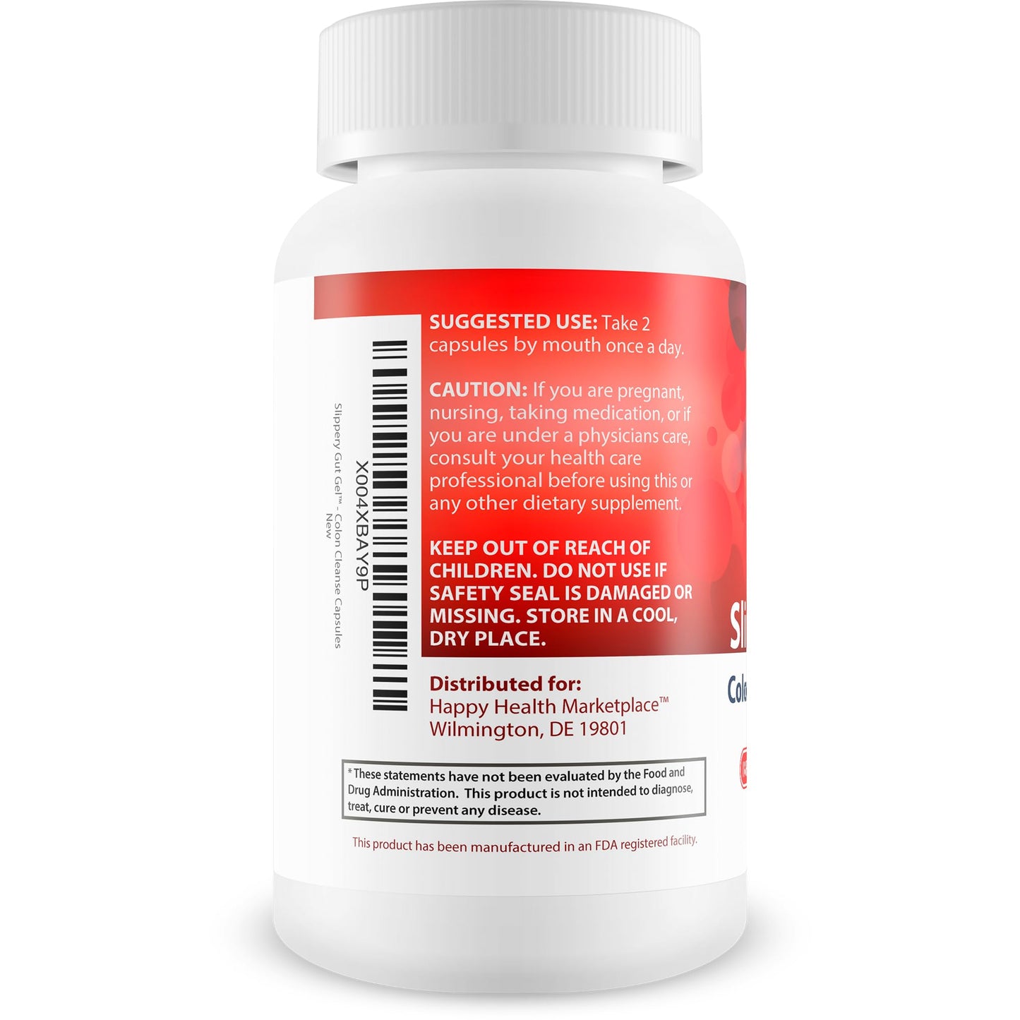 Happy Health Marketplace Slippery Gut Gel Colon Cleanse Capsules 60 Count
