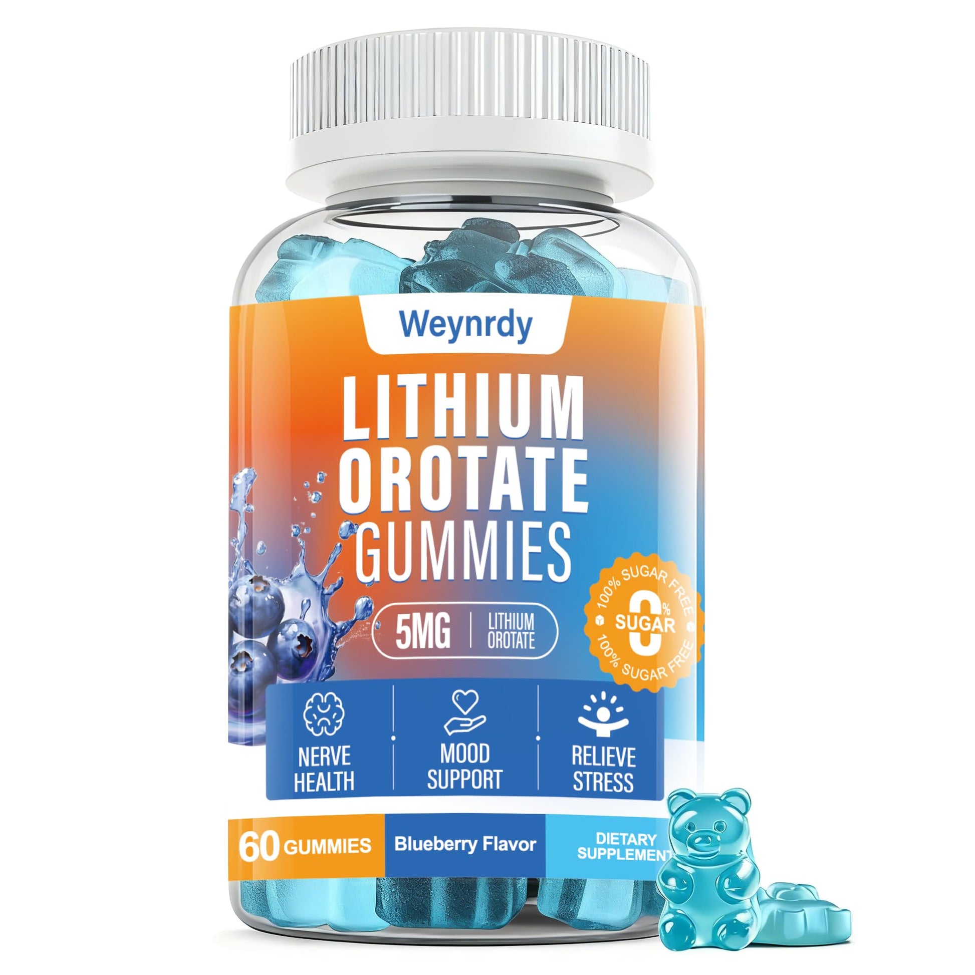 weynrdy Lithium Orotate 5mg Gummies, 60 Count