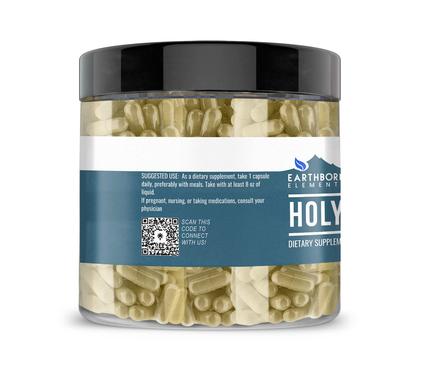 Earthborn Elements Holy Basil Capsules, 200 Count