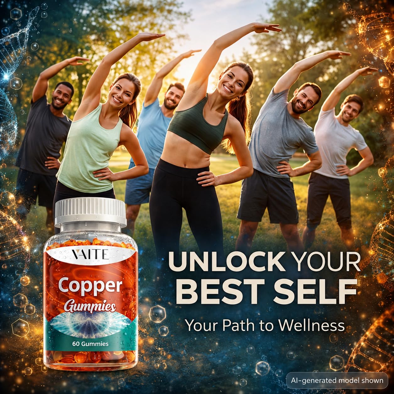 VAITE Copper Supplement Gummies 60 Count
