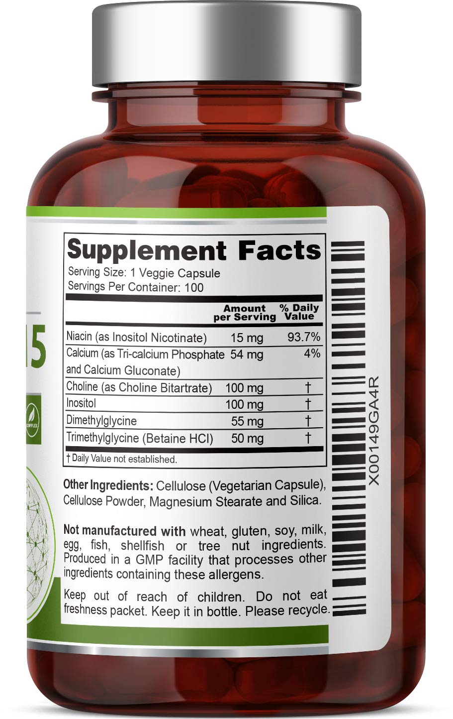Biogenuine Super B-15 Vitamin B-Complex Capsule 100 Count