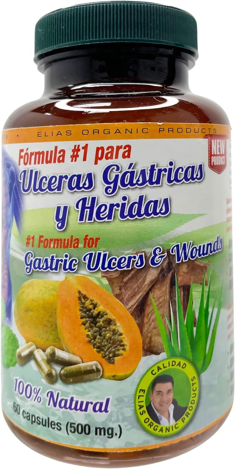 Generic Cuachalalate Organic 500 mg, Ulcers, Gastric Issues & Wounds, 60 Capsules