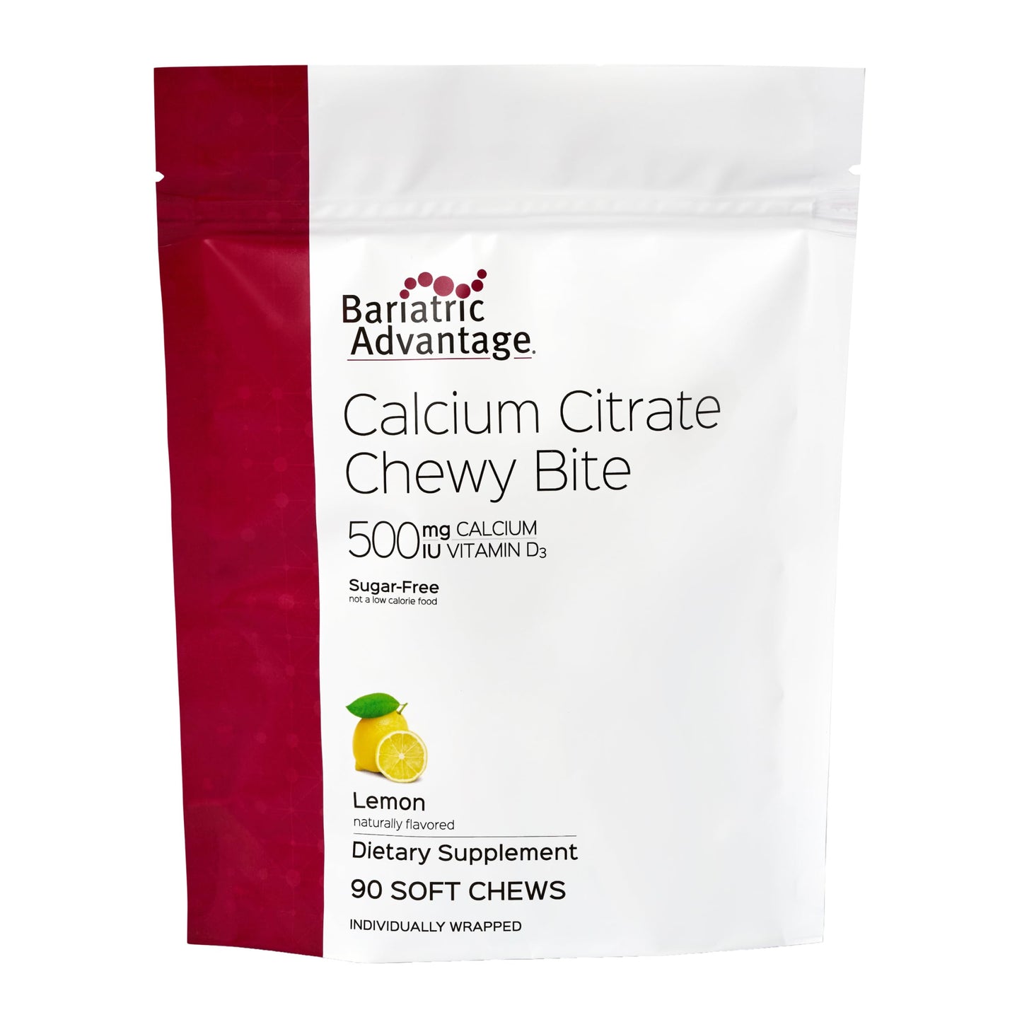 Bariatric Advantage Calcium Citrate Chewy Bites 500 mg Gummy, 90 Count