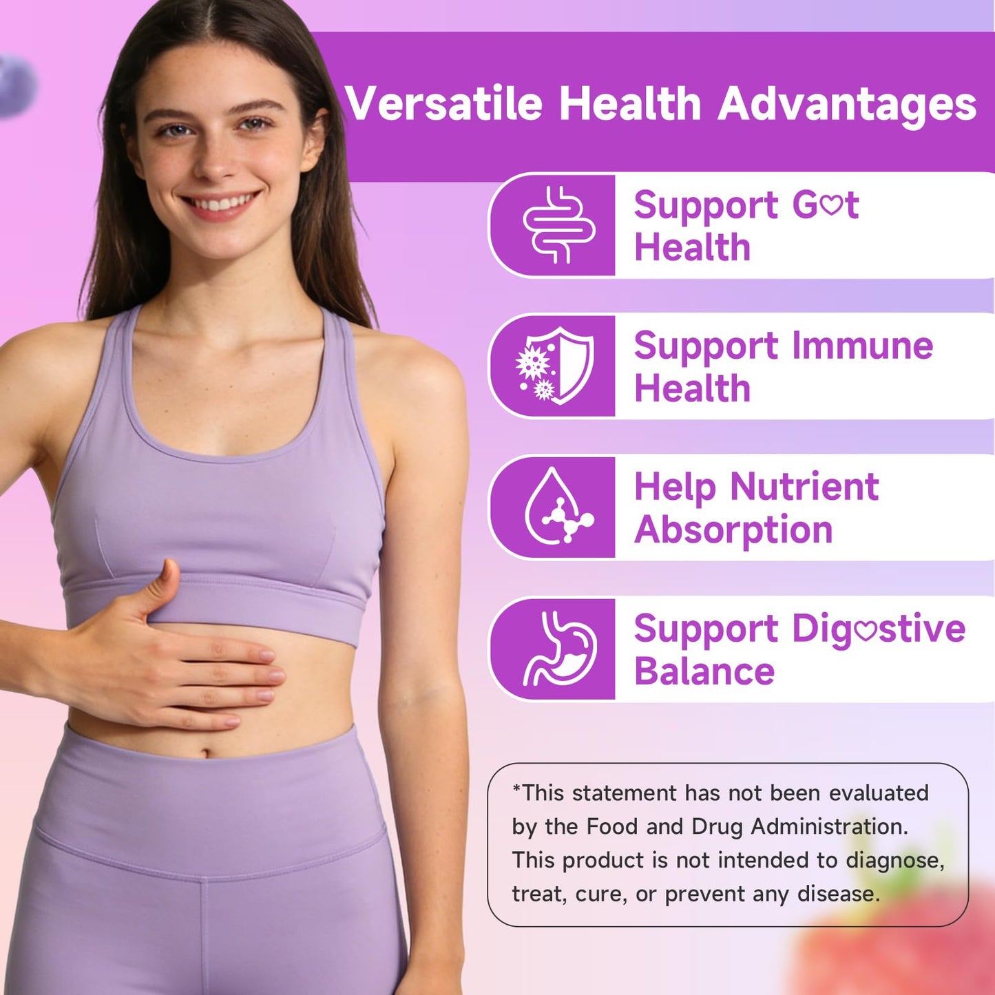 Youlikee Prebiotic + Probiotic Gummies for Women and Men Gummy 120 Count