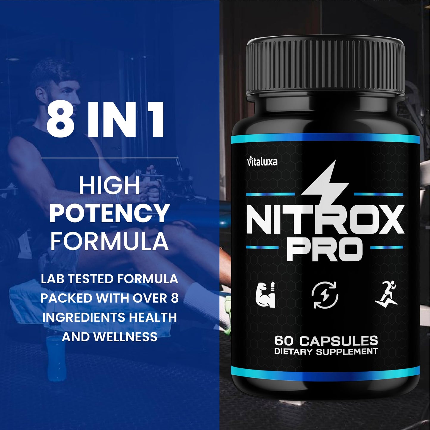Vitaluxa Nitrox Pro Capsules, 300 Count
