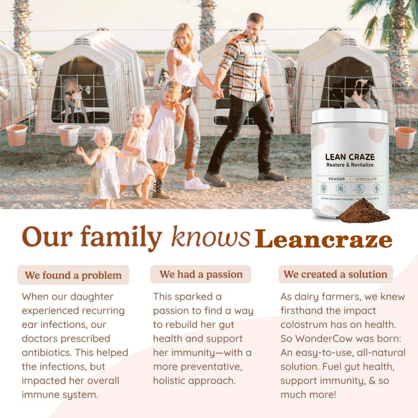 Leancraze Colostrum Powder 4.58 Ounce