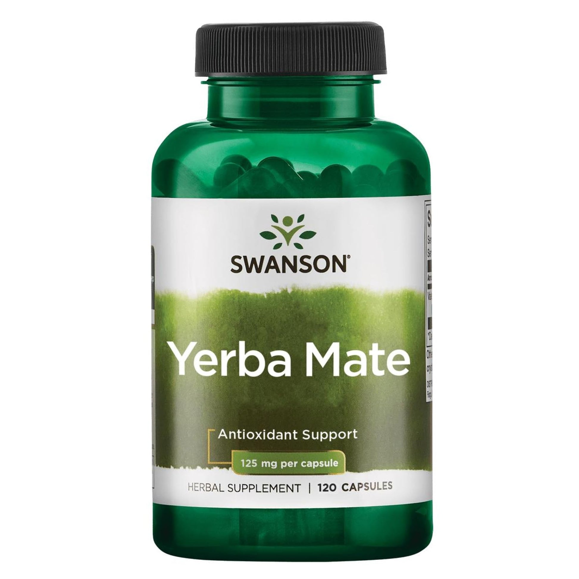 Swanson Yerba Mate (4:1) Energy Vitality Support 125 Milligrams, 120 Capsules