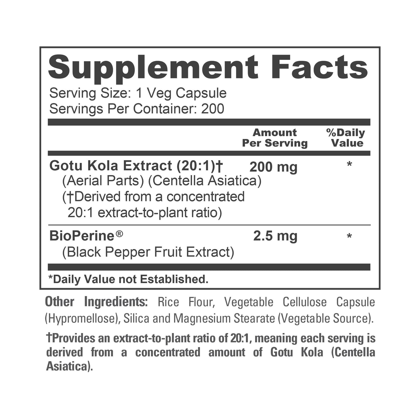 NusaPure Gotu Kola Capsules 200