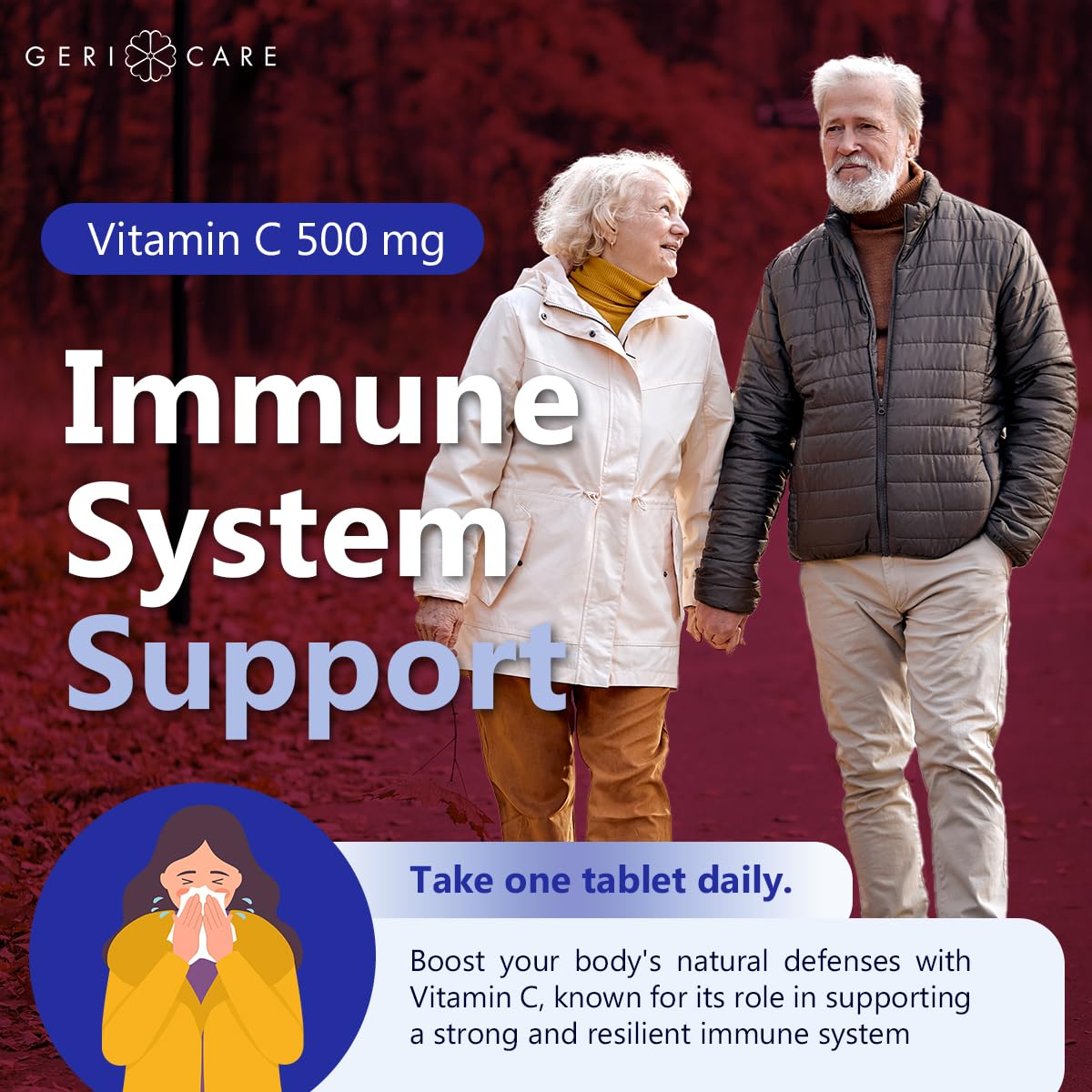 GeriCare Vitamin C 500 mg Tablets, 200 Count