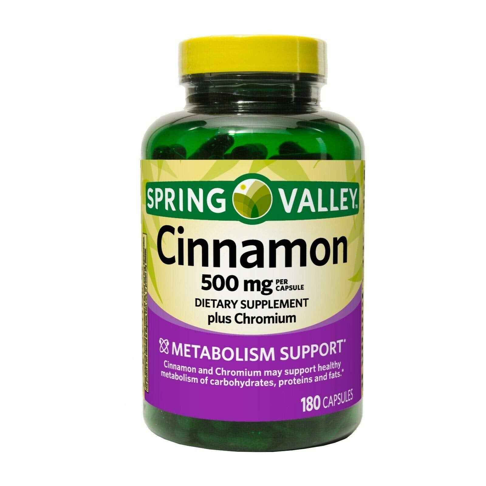 Spring Valley Cinnamon 500mg Metabolism Support, 180 Capsules